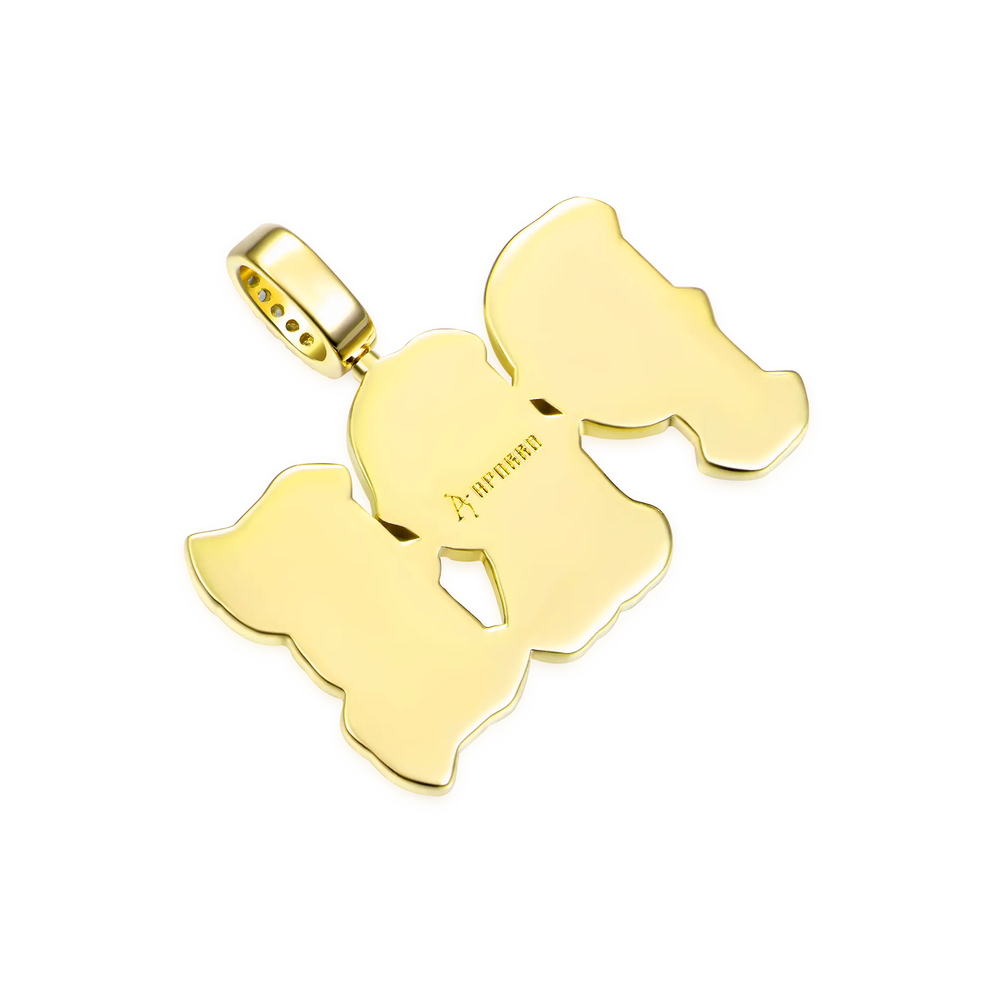 Custom Moissanite Bosox Font Pendant - 15mm Height