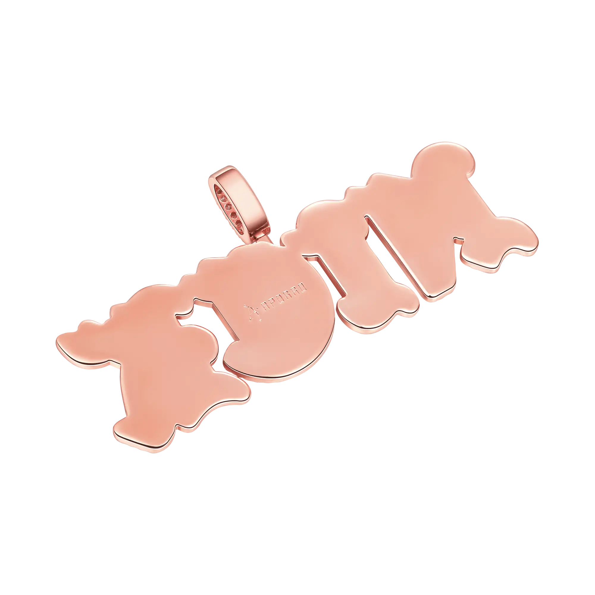 Custom Capital Old English Font Pendant - 15mm Height