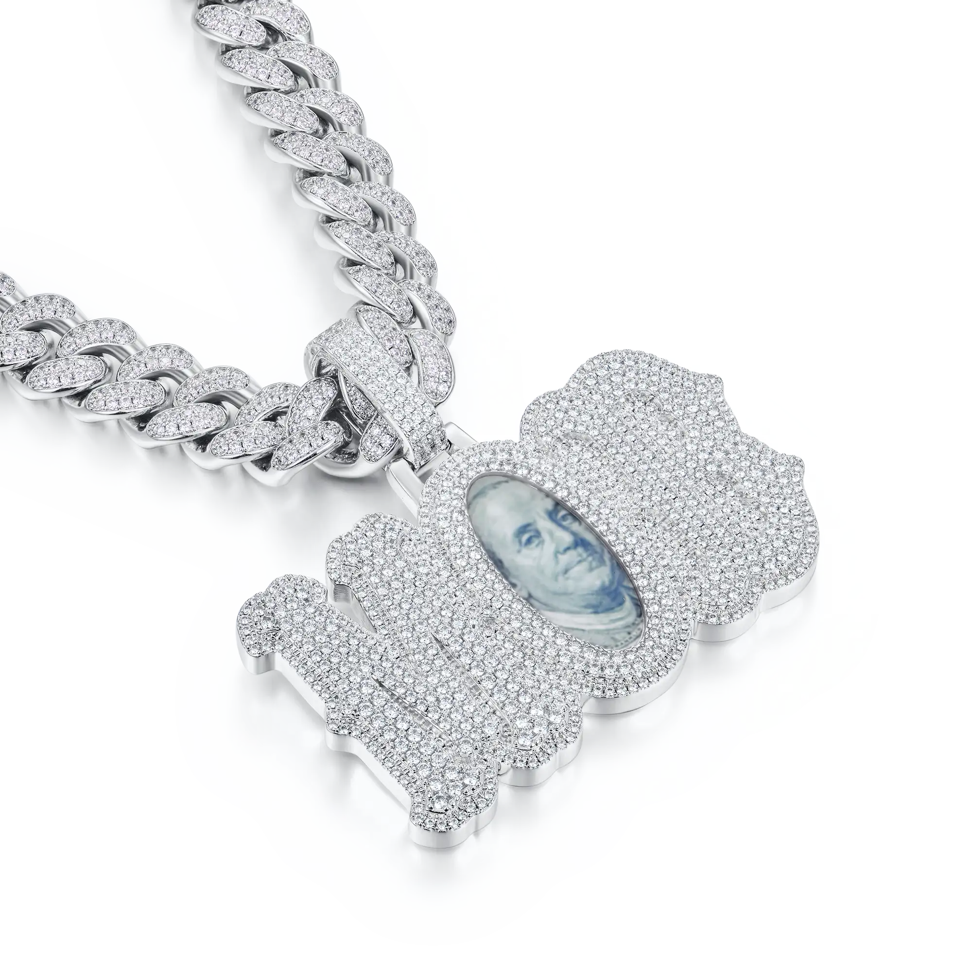 Custom Bosox "MOB" Letter Photo Pendant