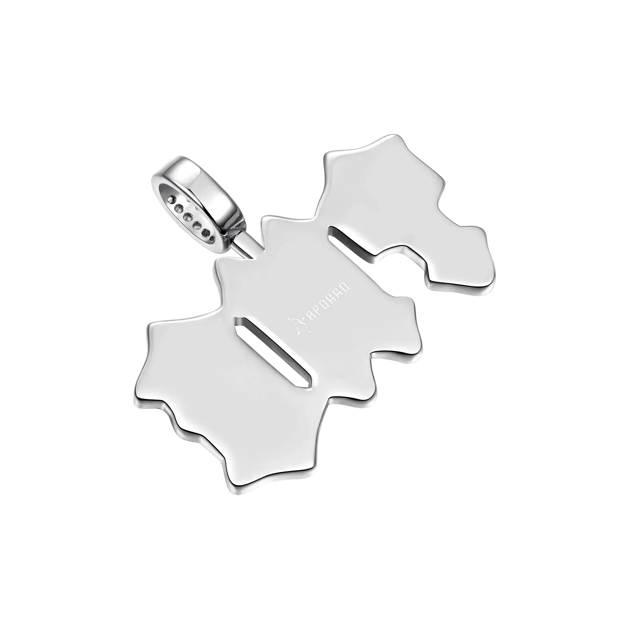 Custom Moissanite Gothic Font Pendant - 15mm Height