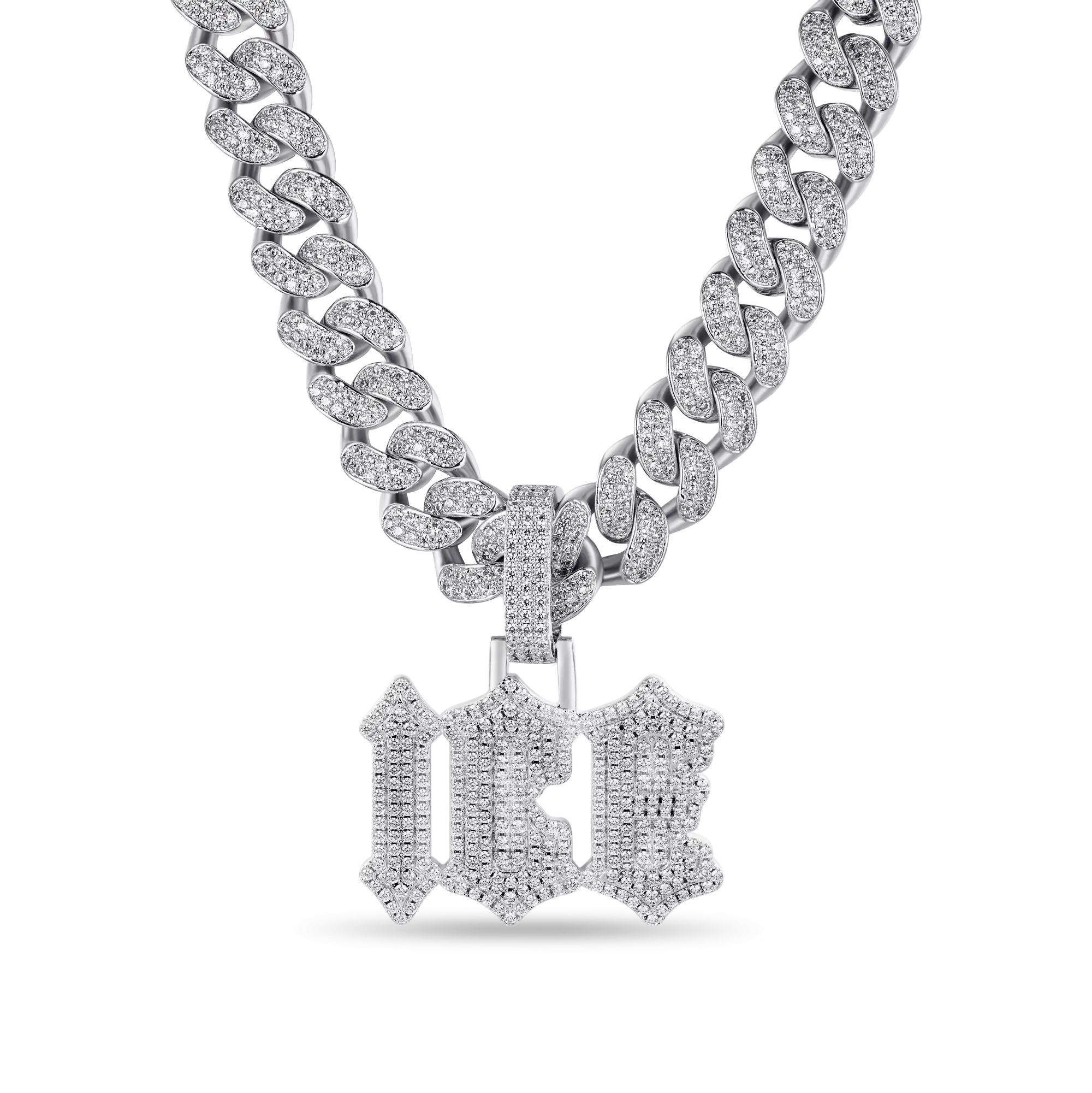 Custom Double Layers Gothic Font Pendant