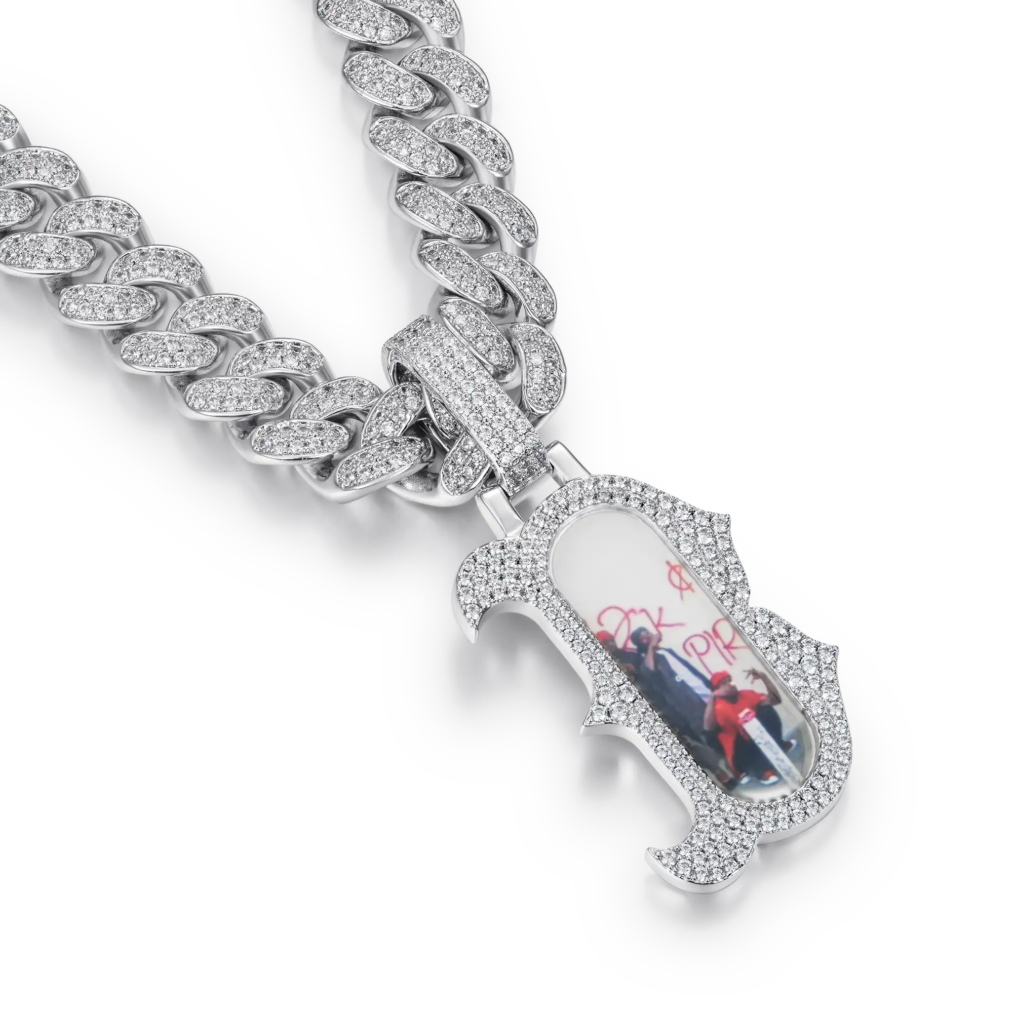 Custom Bosox Letter Photo Pendant