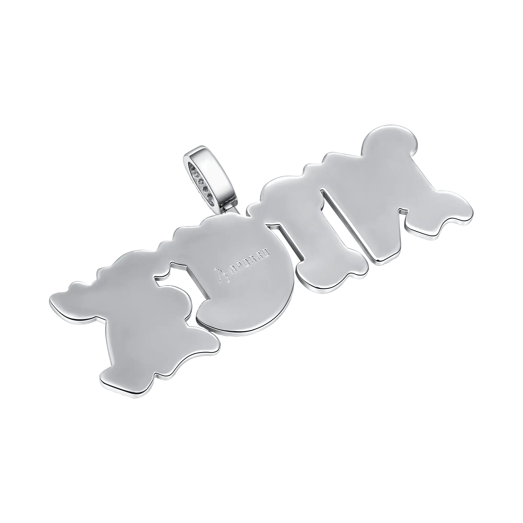 Custom Capital Old English Font Pendant - 15mm Height
