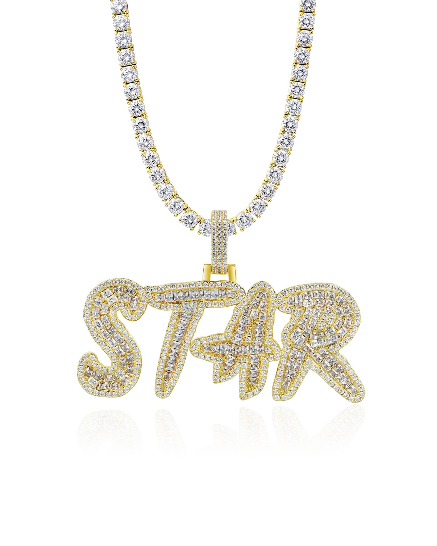 Custom Emerald Cut Coke Boys Font Pendant