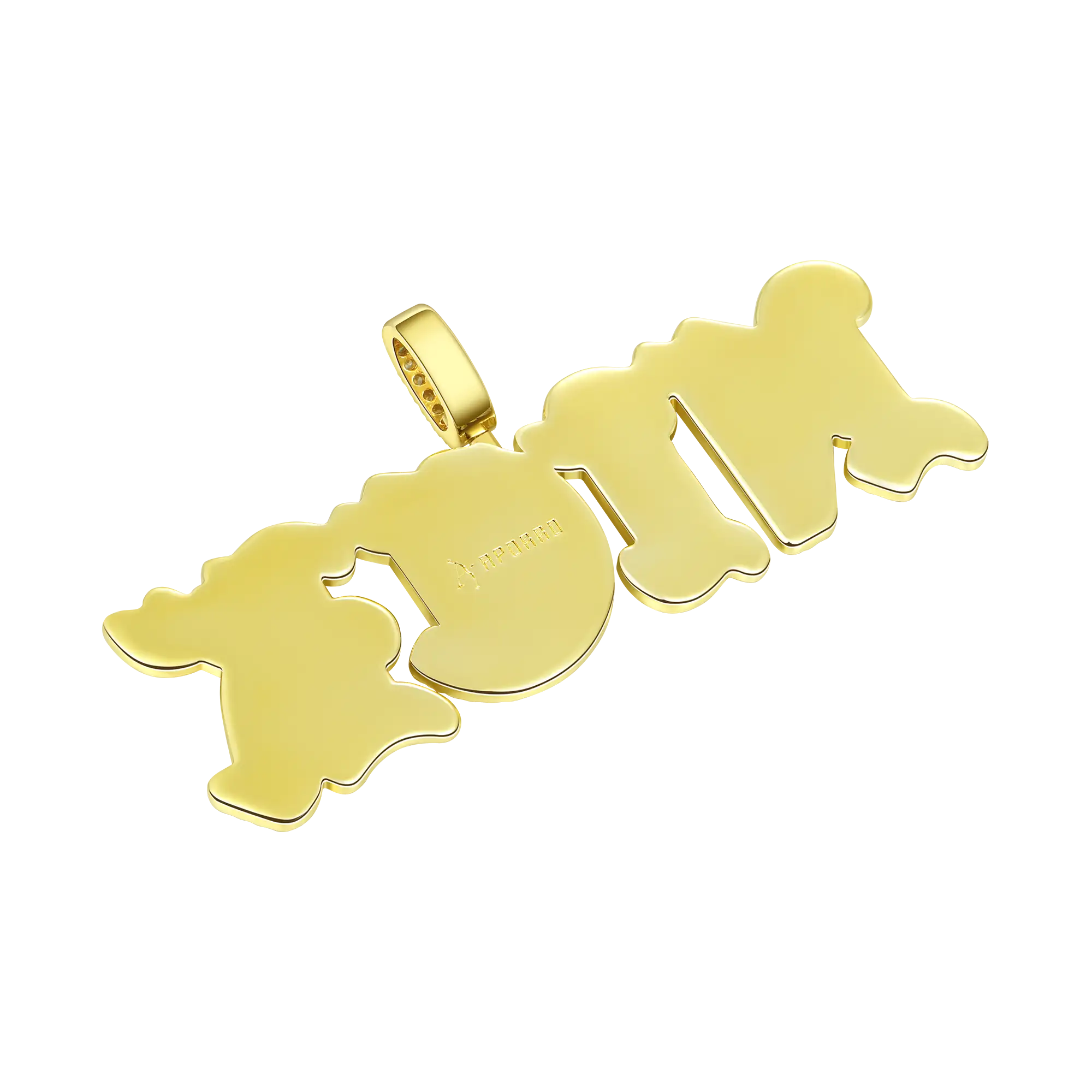 Custom Capital Old English Font Pendant - 15mm Height