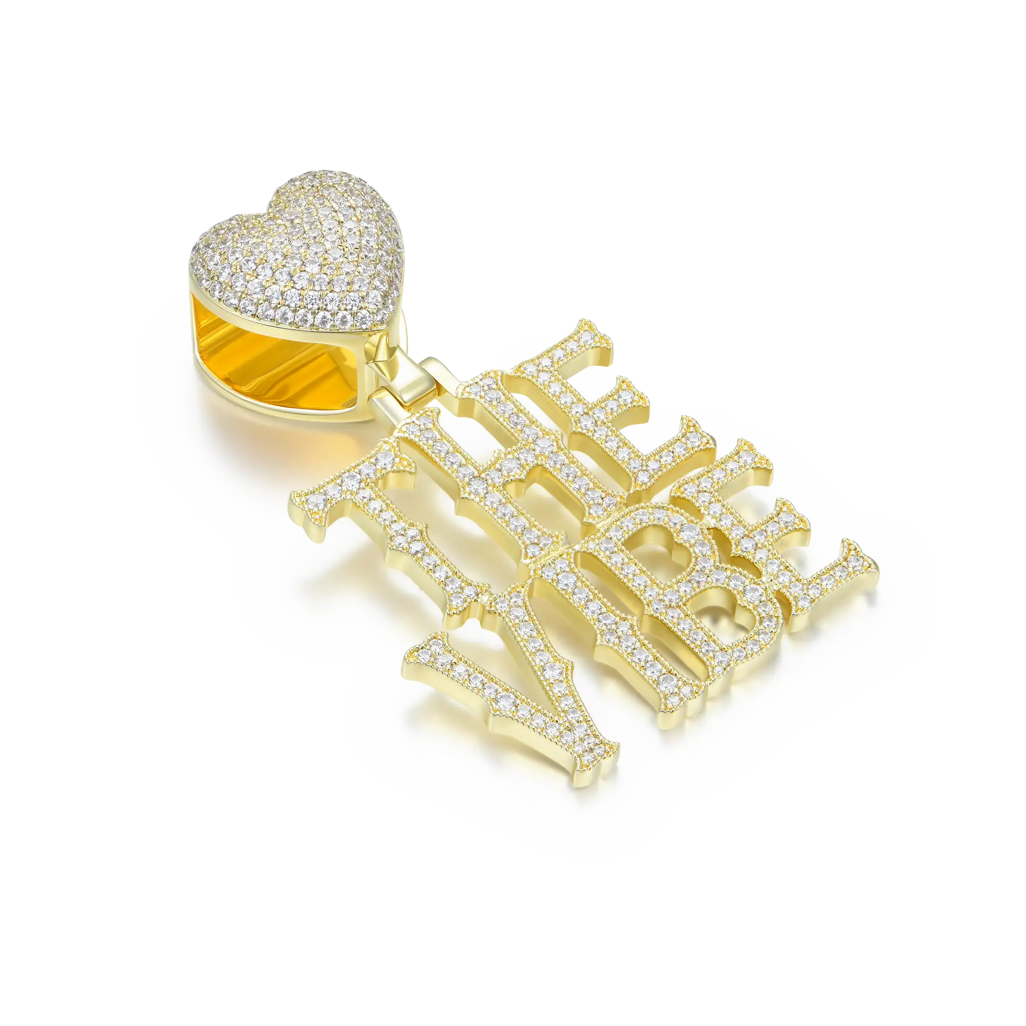 Custom Moissanite Bosox Name Pendant