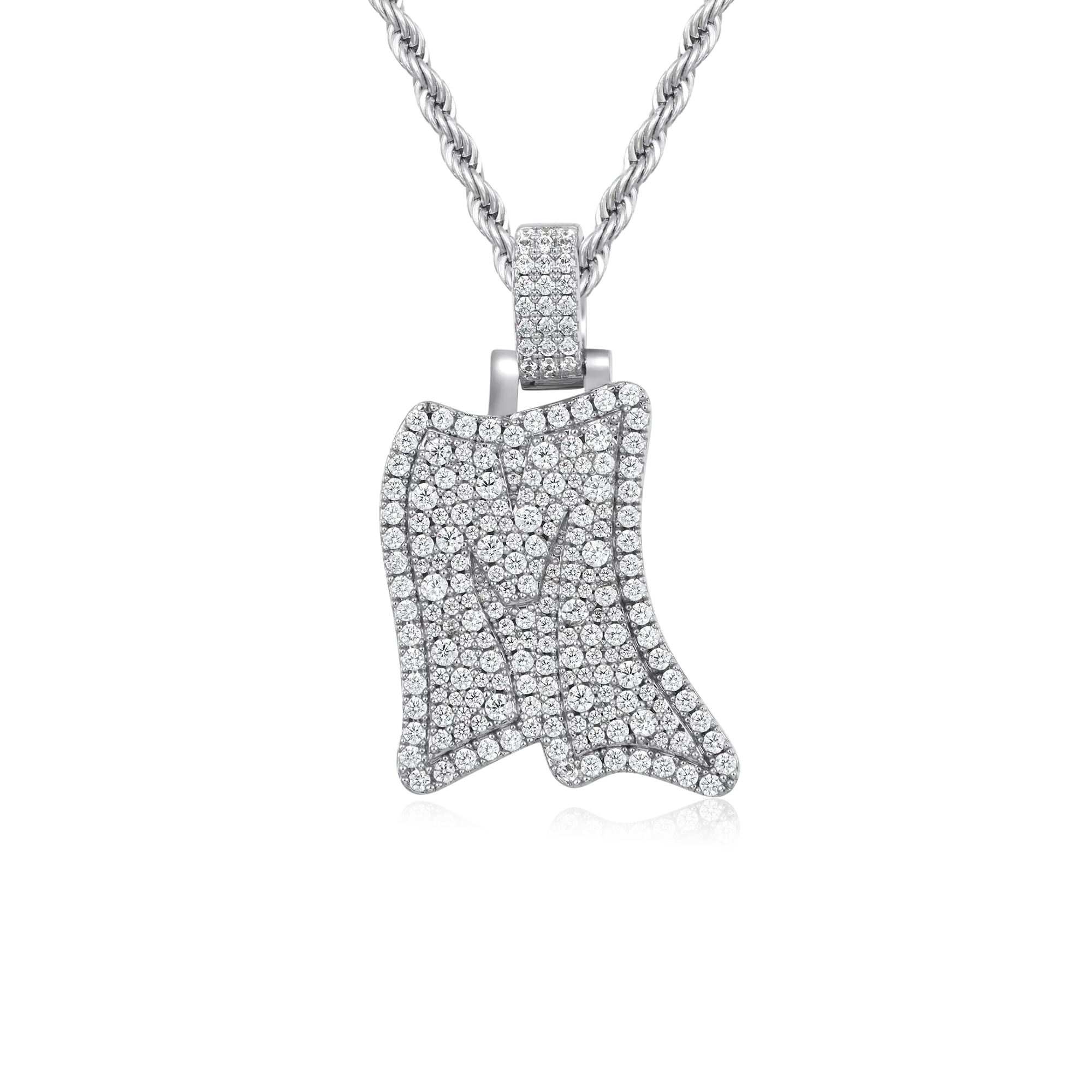 Custom Double Layer Graffiti Font Letter Pendant - 30mm