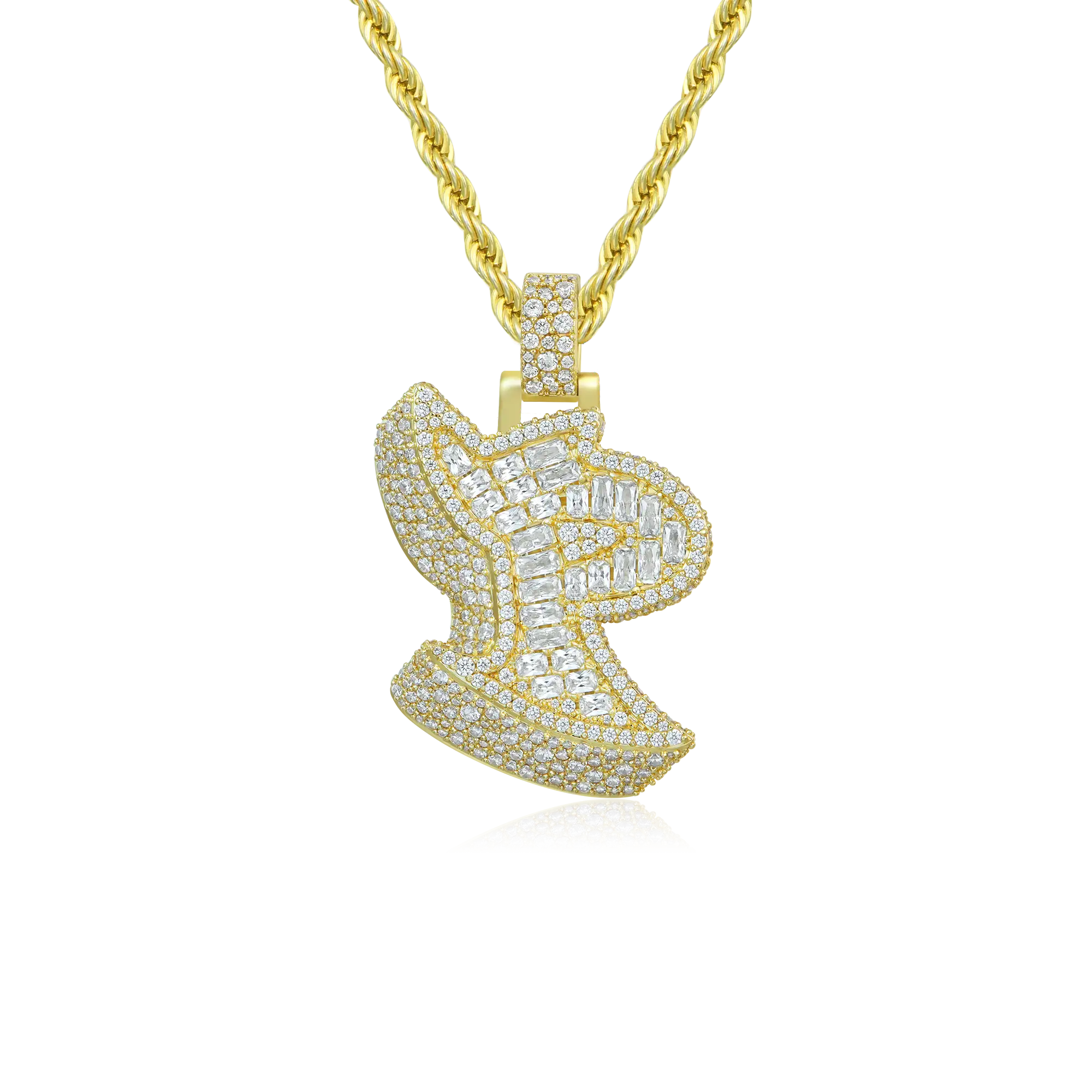 Custom 3D Bold Graffiti Font Letter Pendant - 38mm