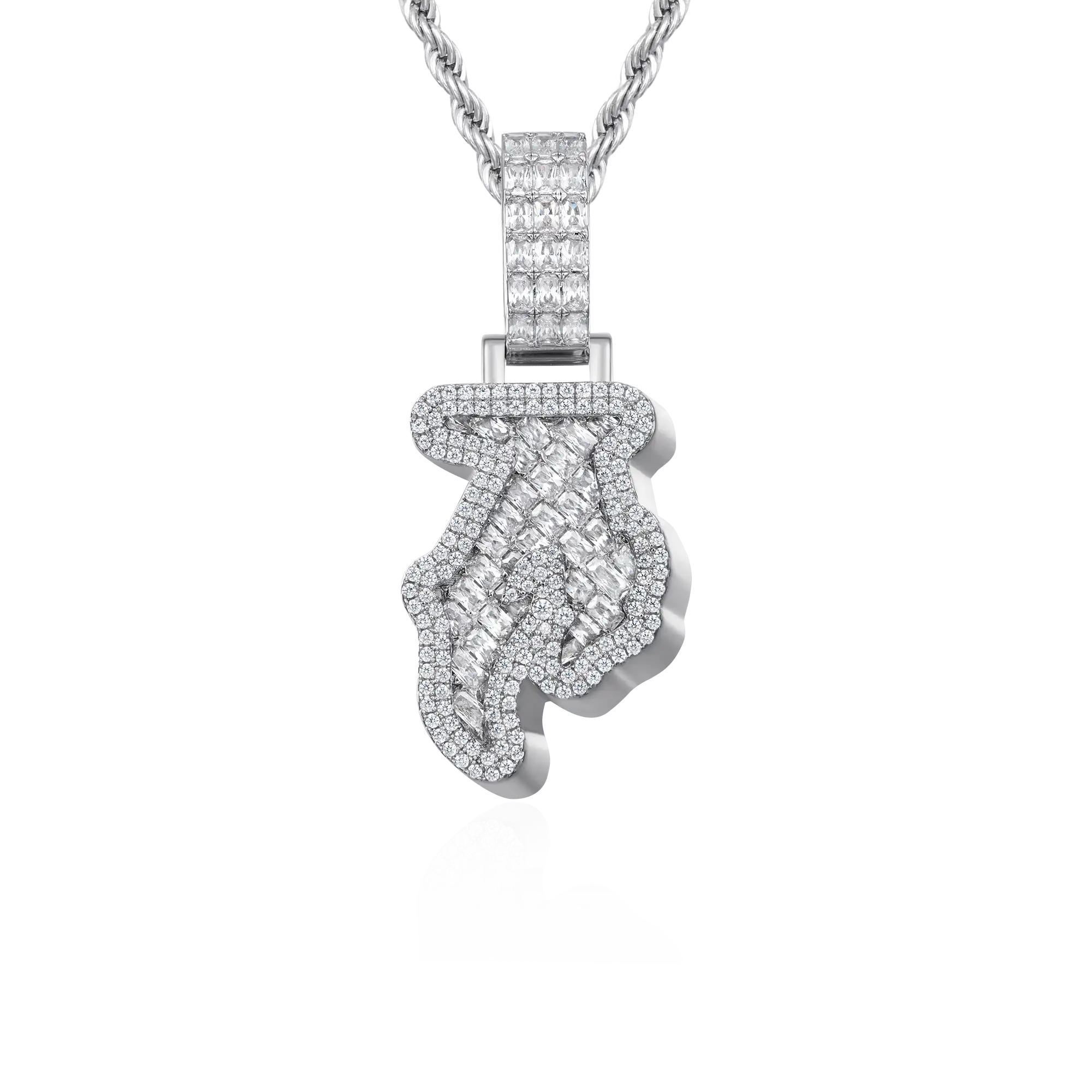Custom Woven Set Letter Pendant