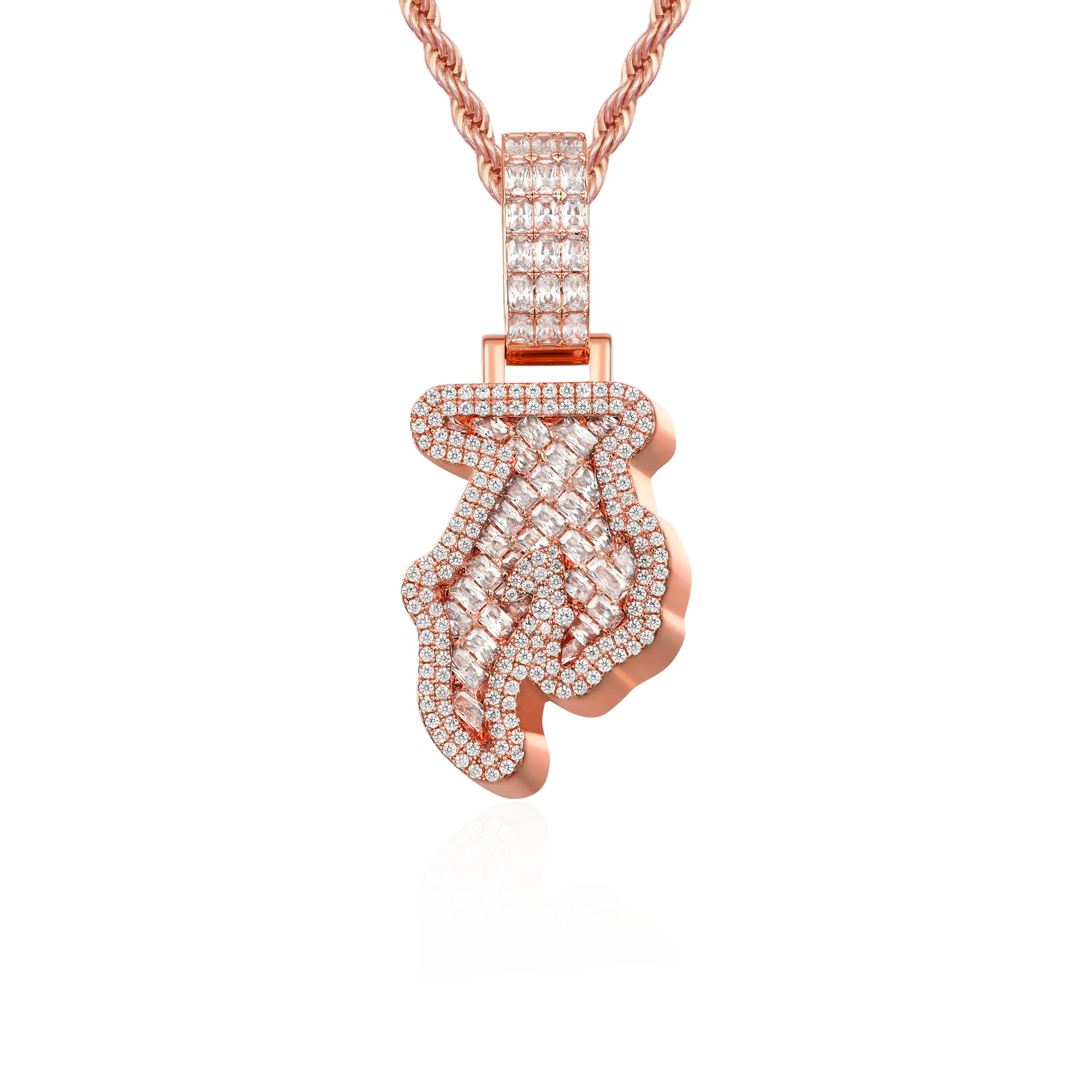 Custom Woven Set Letter Pendant