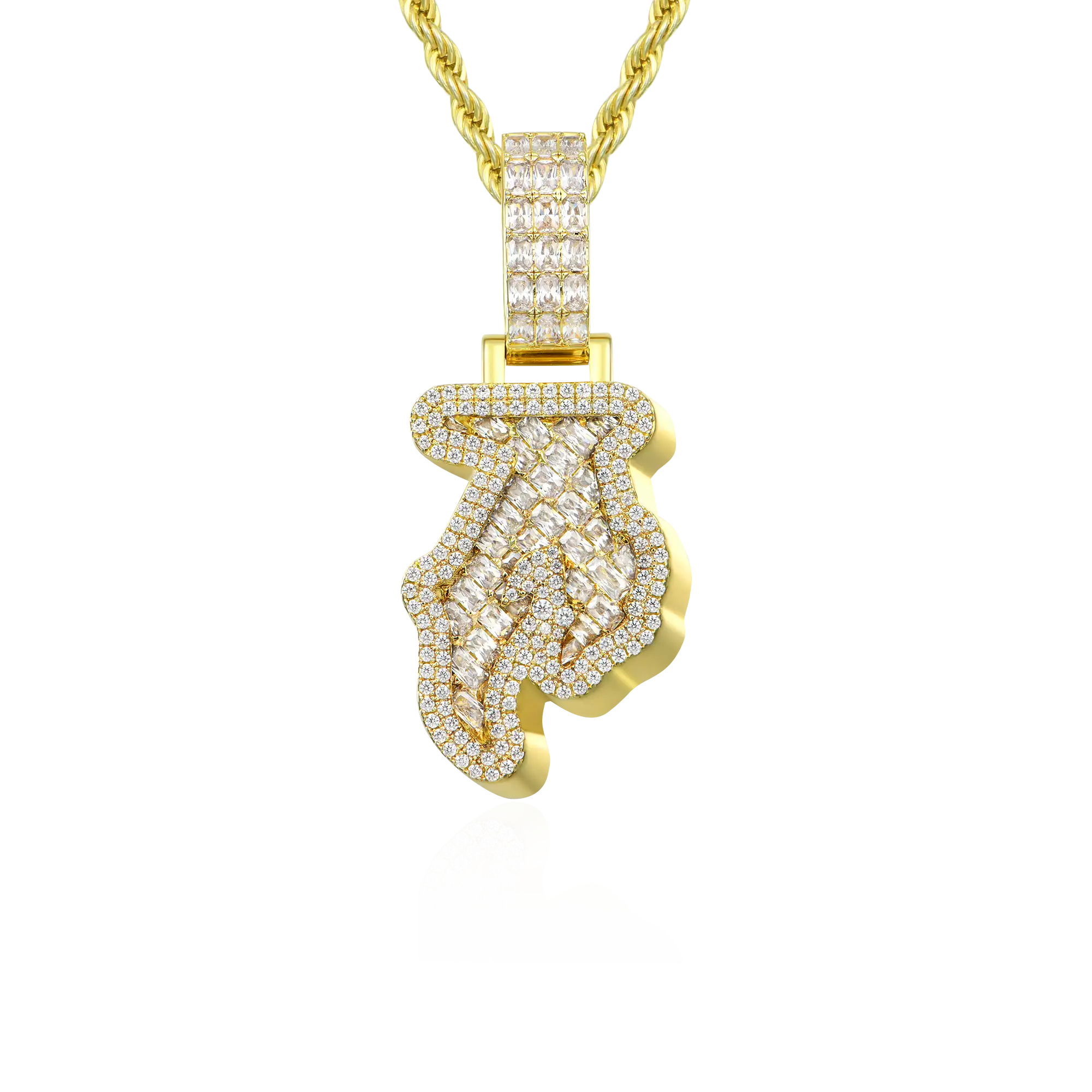 Custom Woven Set Letter Pendant