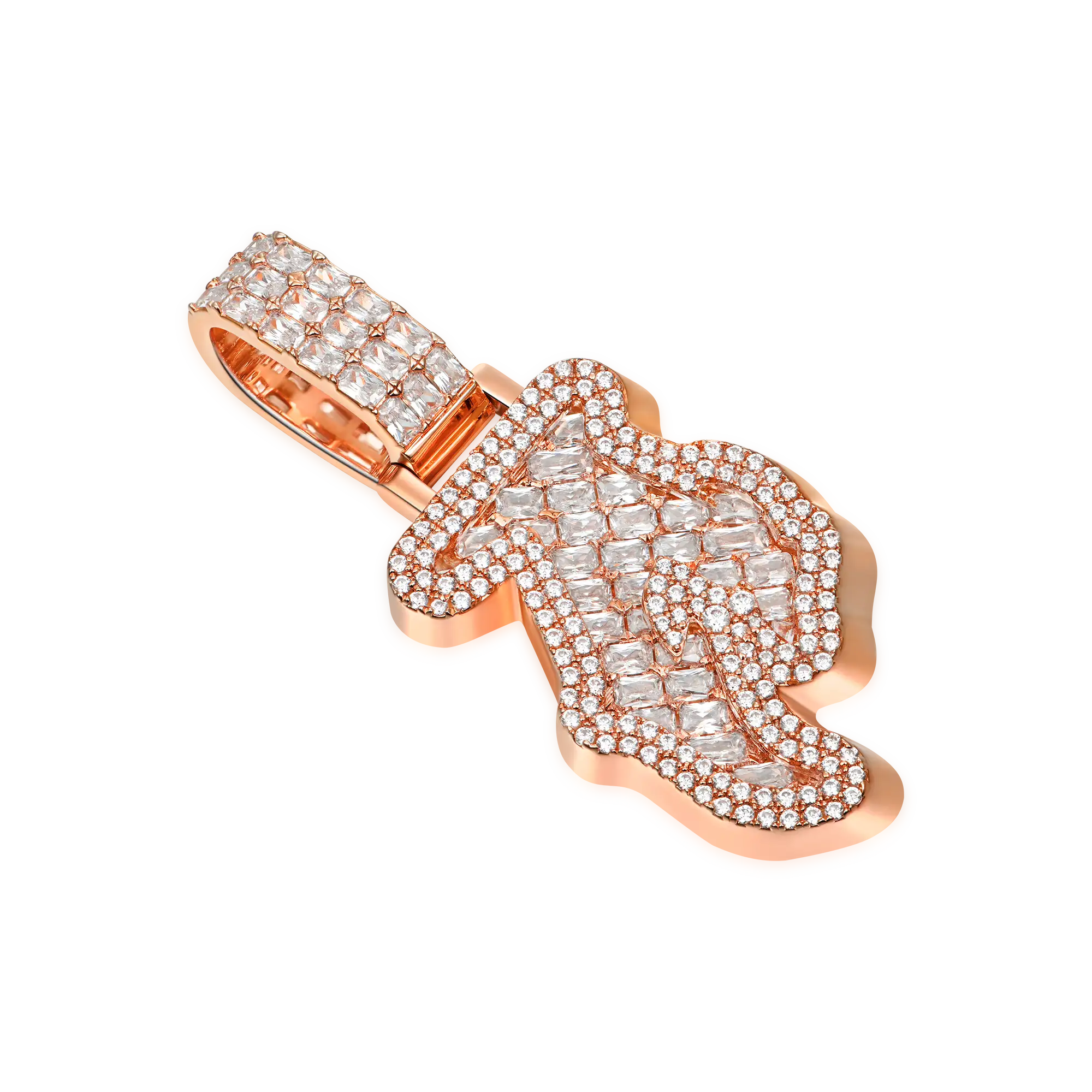 Custom Woven Set Letter Pendant