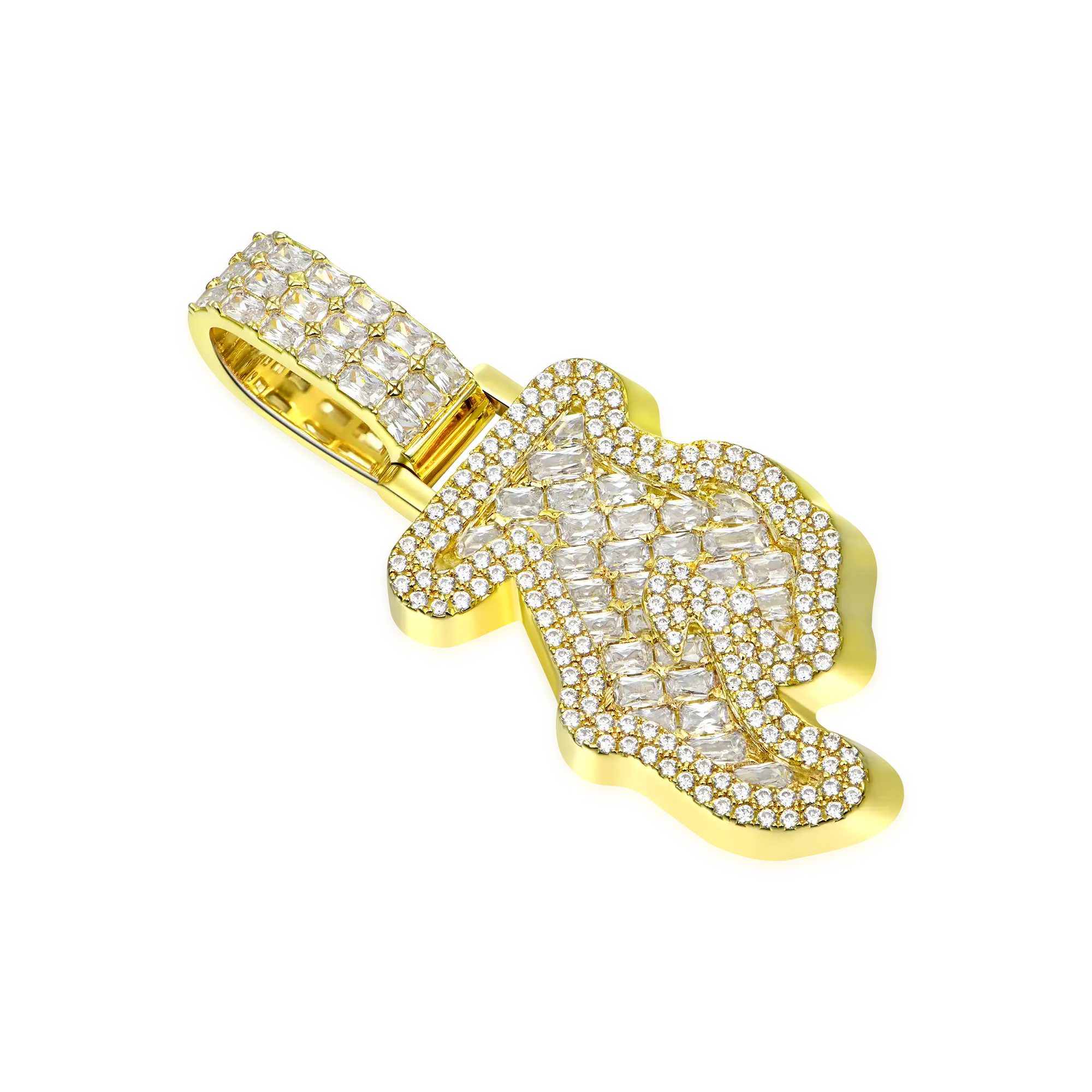 Custom Woven Set Letter Pendant