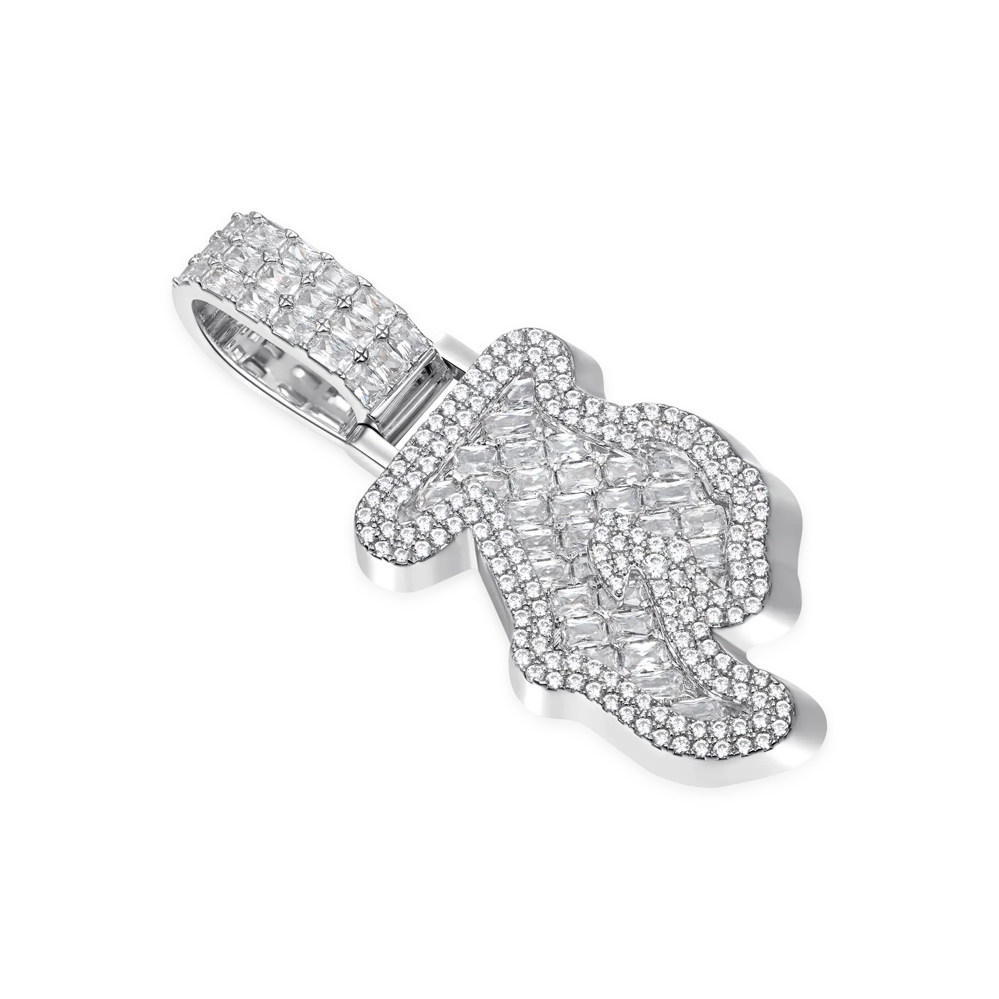 Custom Woven Set Letter Pendant