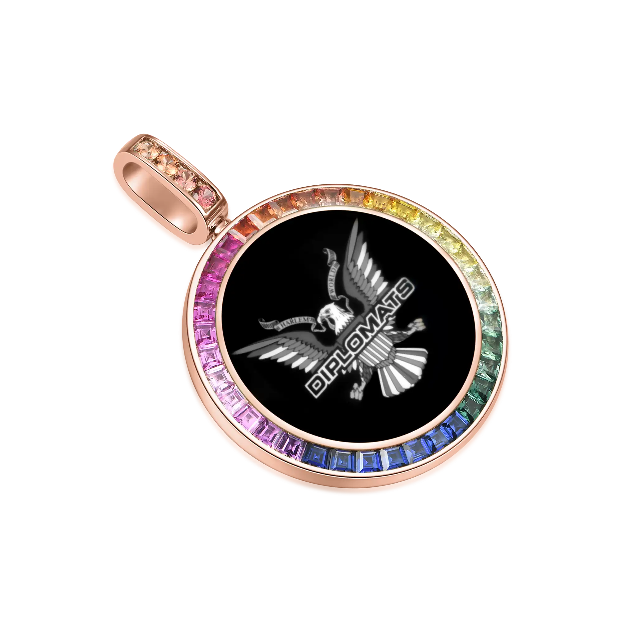 Custom Lab-Grown Gemstone Photo Pendant