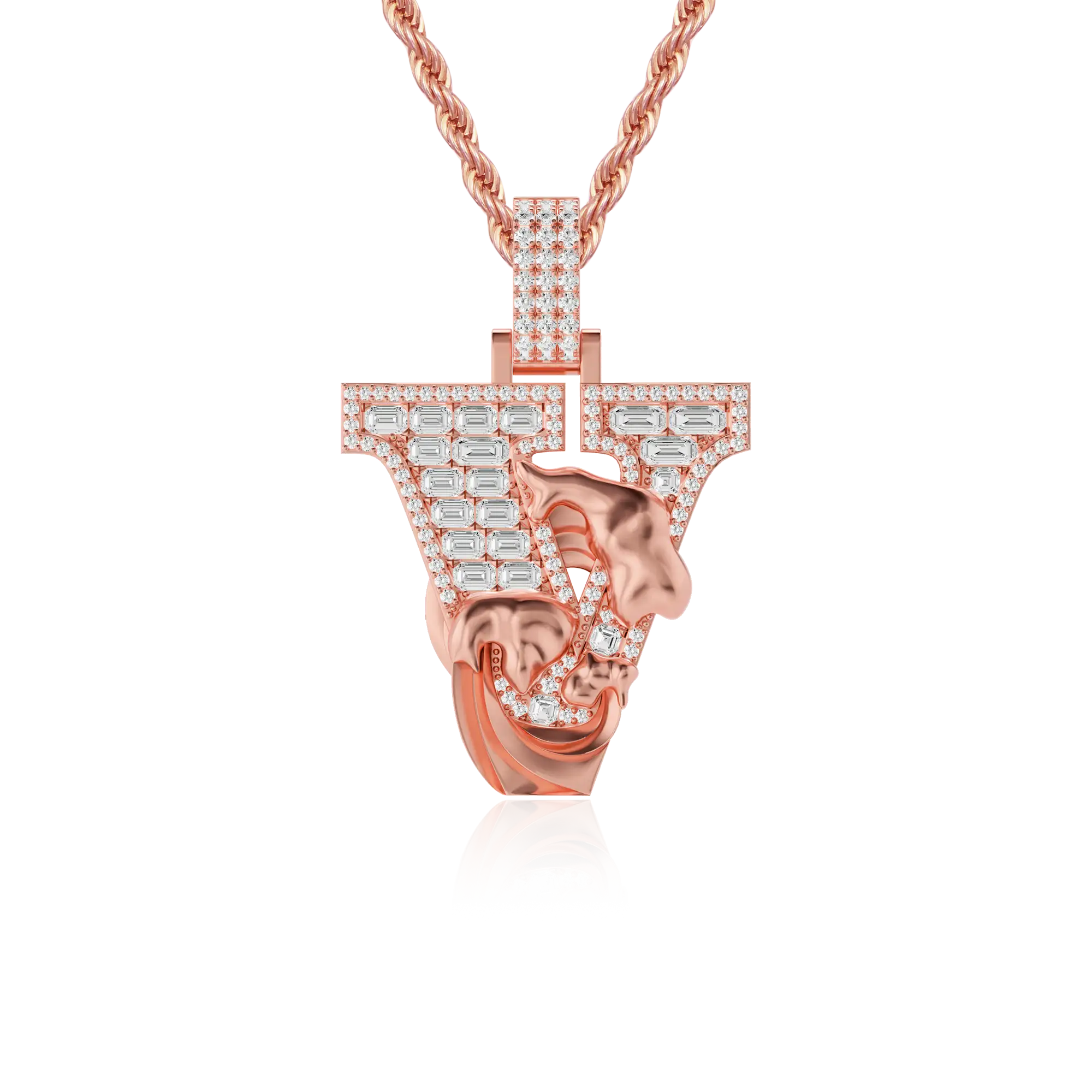 Custom Wave Font Pendant