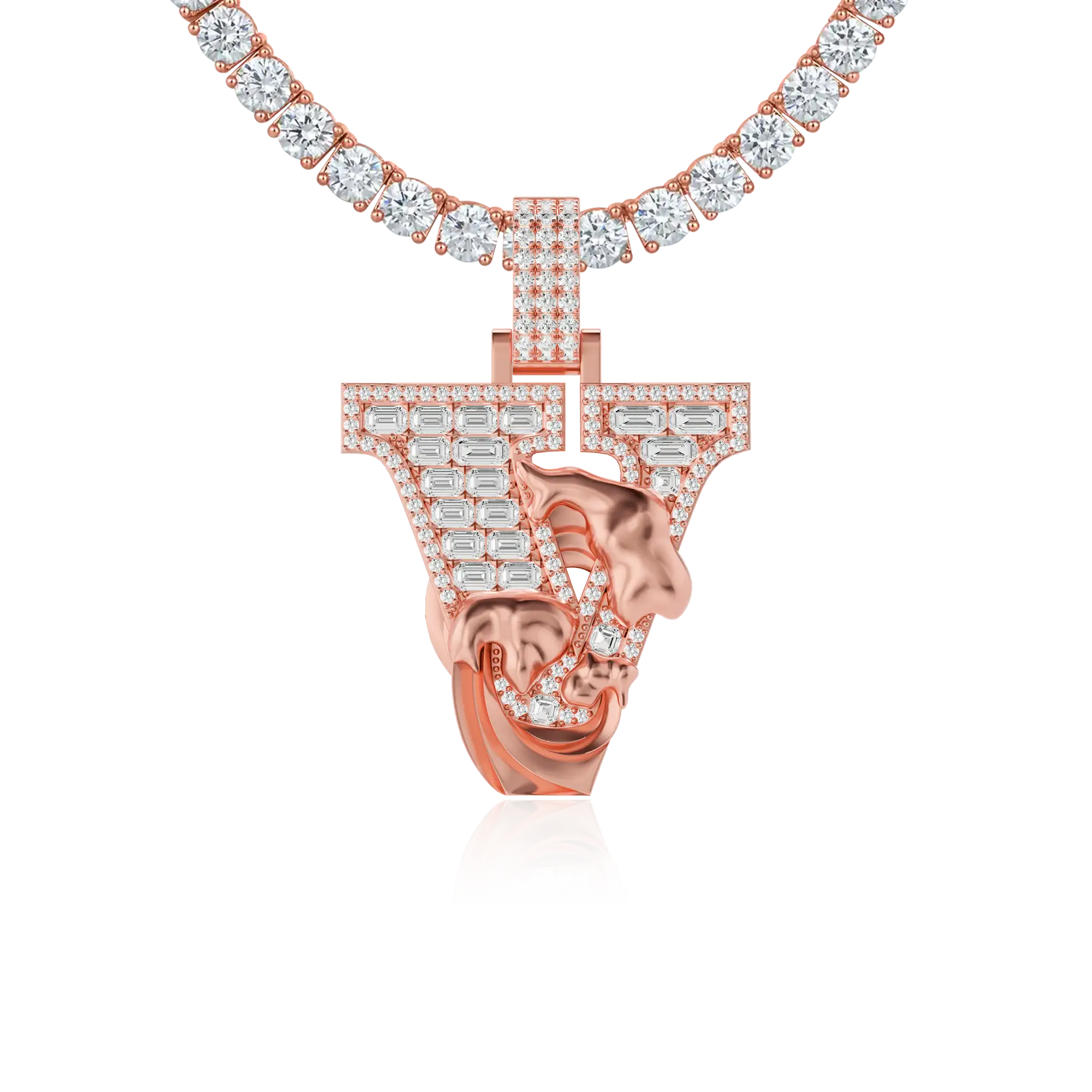 Custom Wave Font Pendant