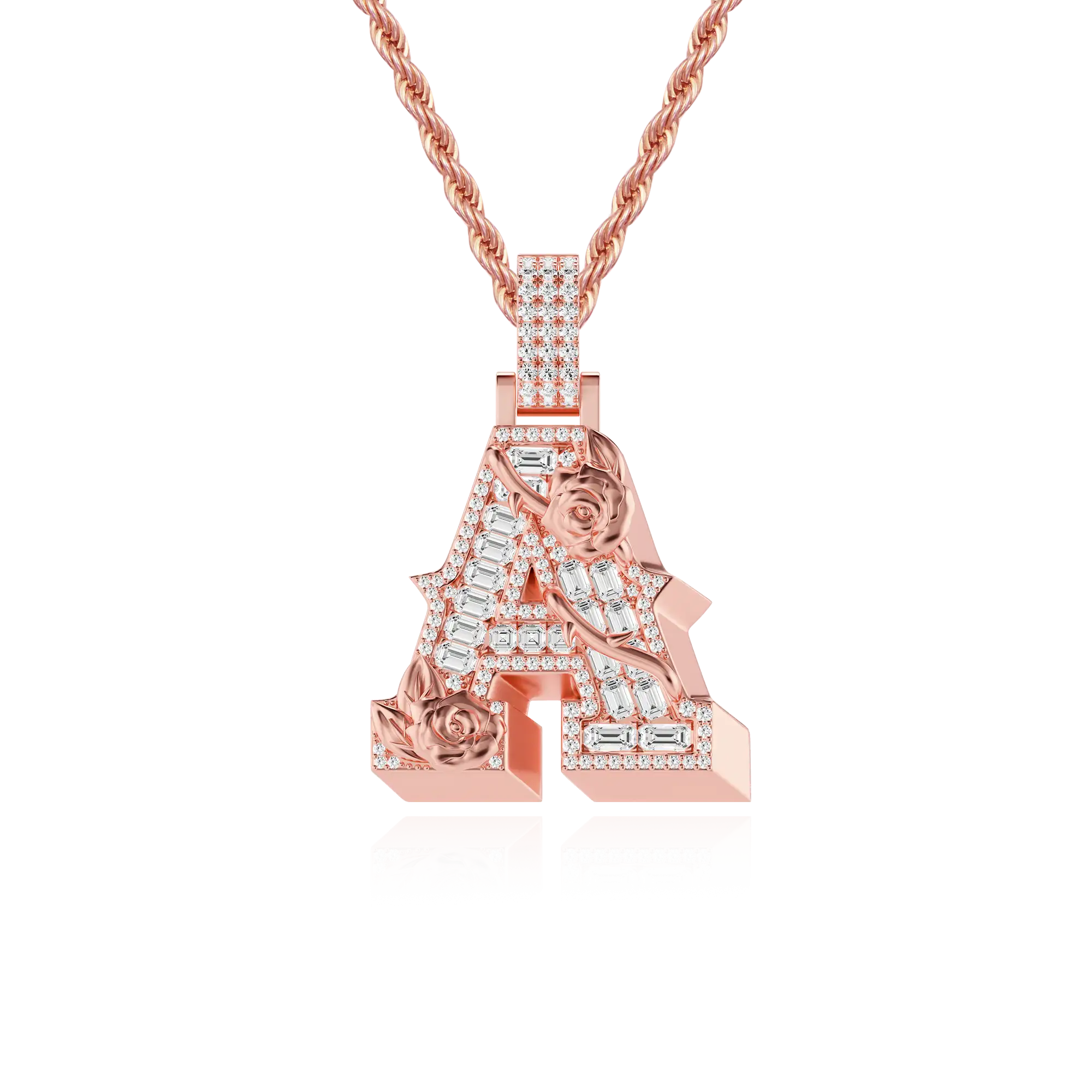 Custom Rose Font Pendant-30mm
