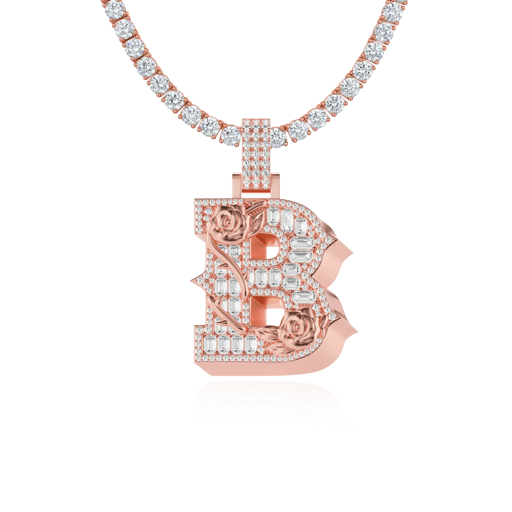 Custom Rose Font Pendant-30mm