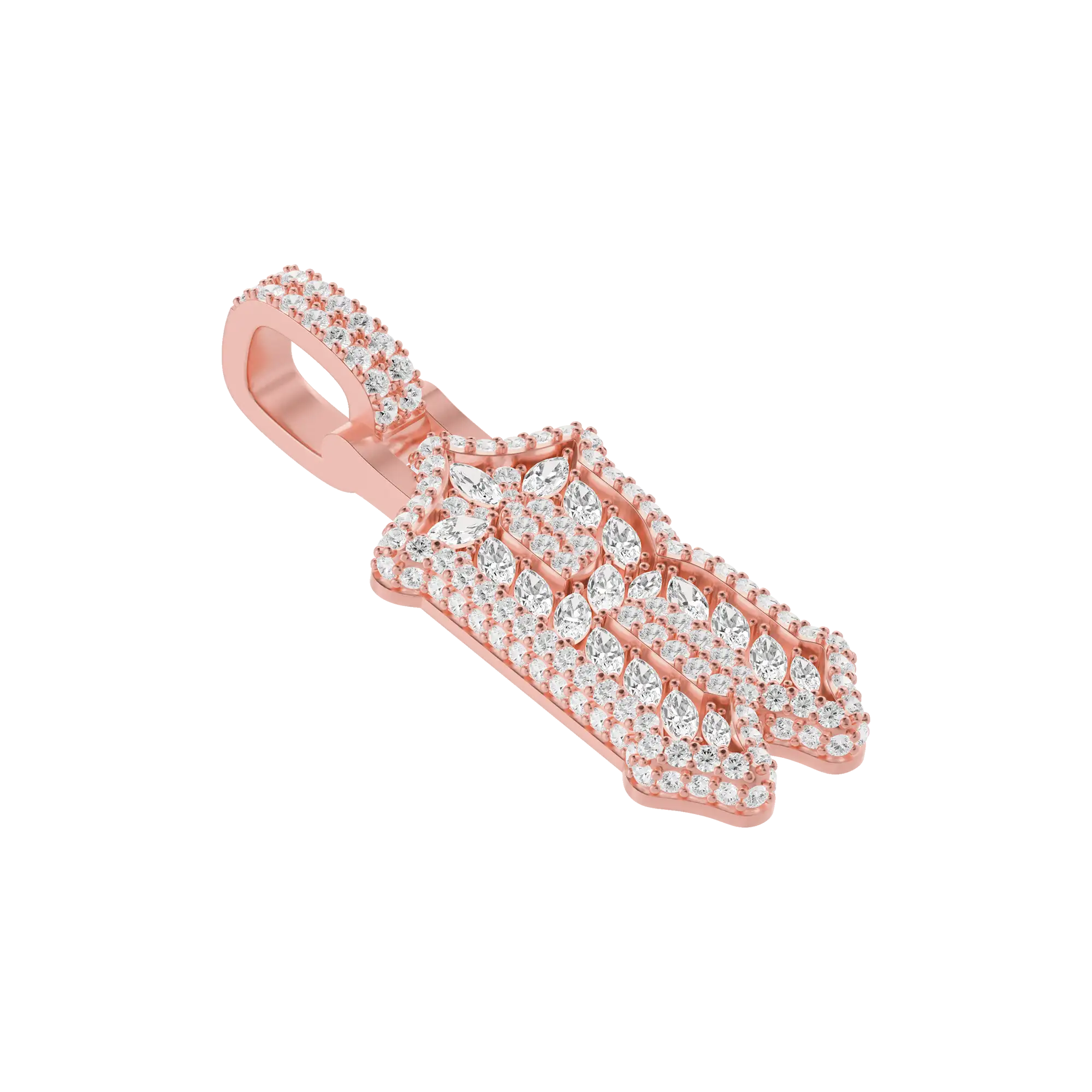 Custom Shaped Diamond Gothic Font Pendant-30mm