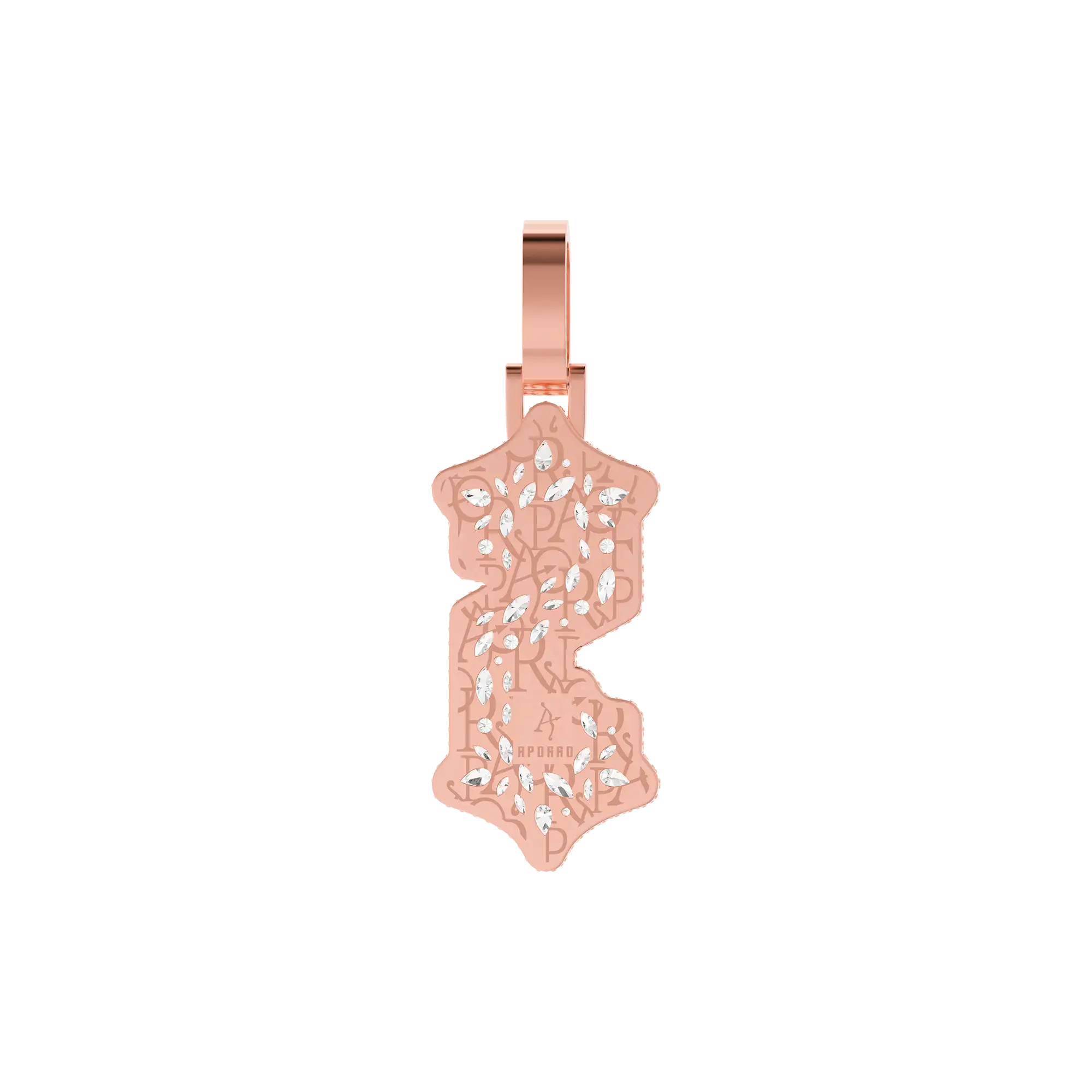 Custom Shaped Diamond Gothic Font Pendant - 51mm