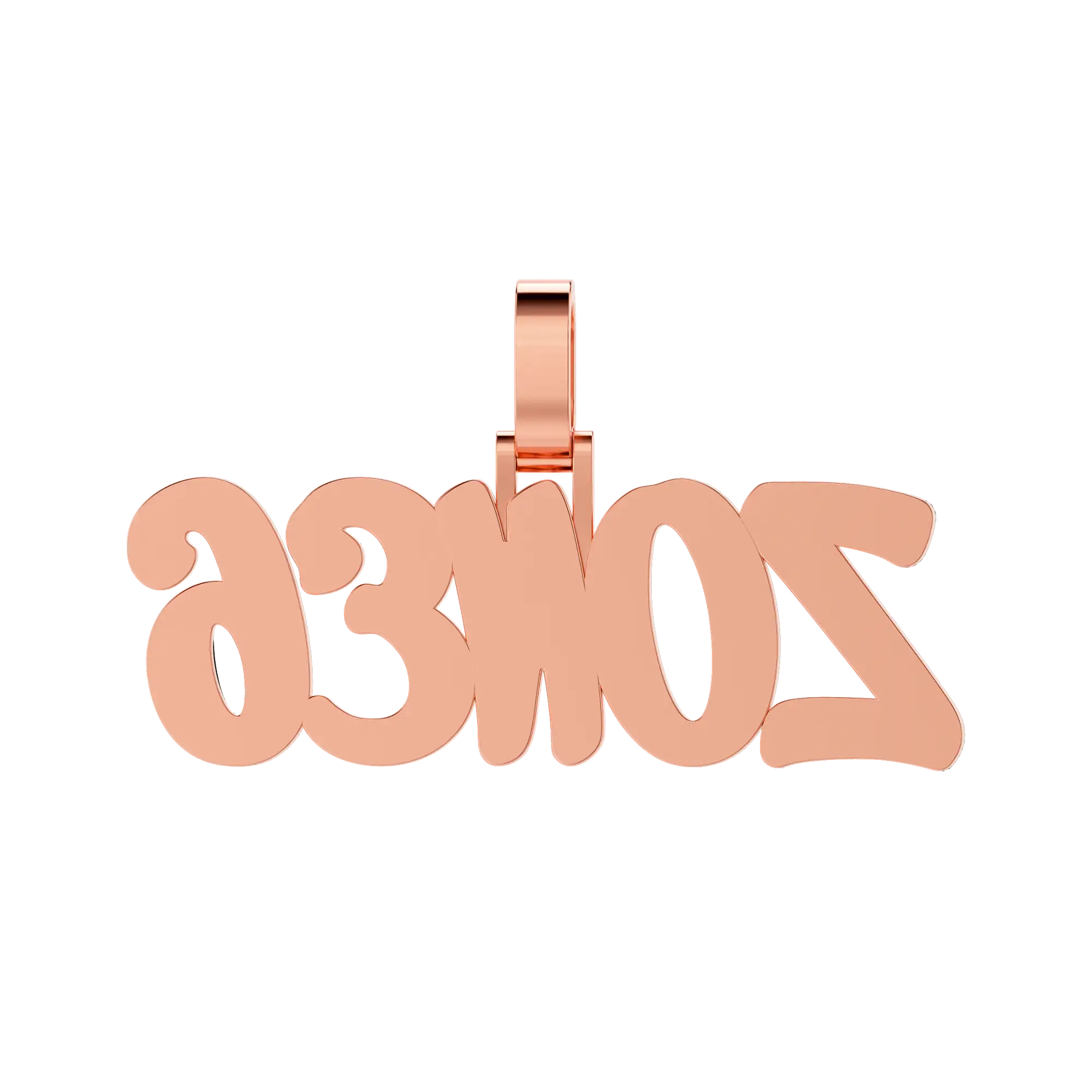Custom Moissanite Romantic Font Letter/Number Name Pendant