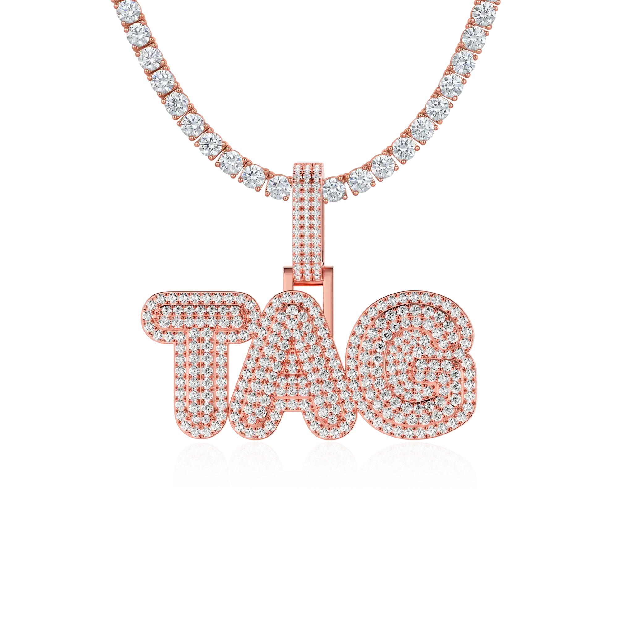 Custom Bubble Font Pendant