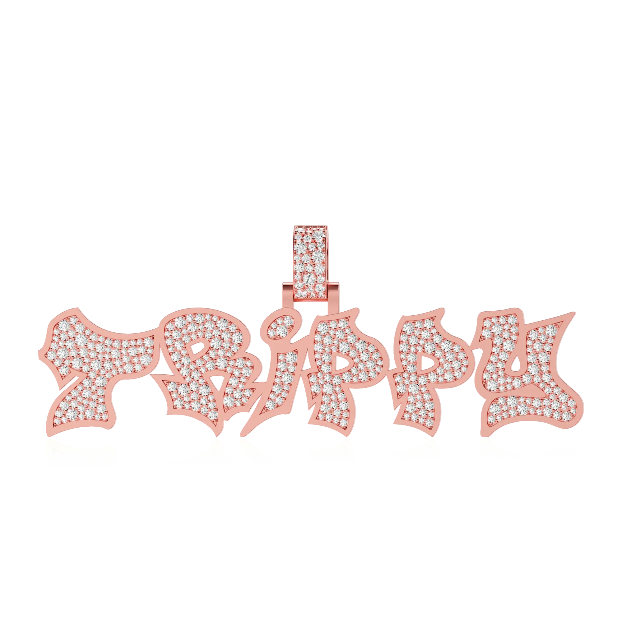 Custom Graffiti Font Letter Pendant - 20mm