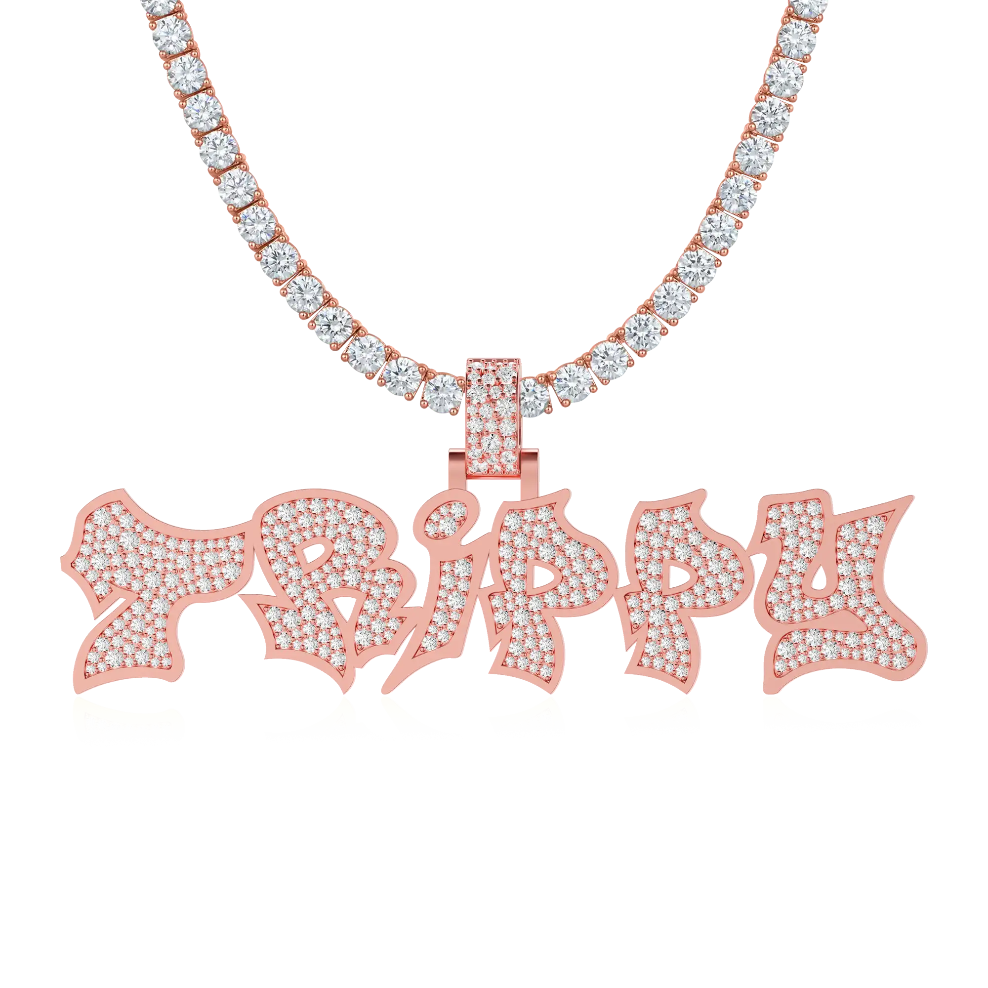 Custom Graffiti Font Letter Pendant - 20mm