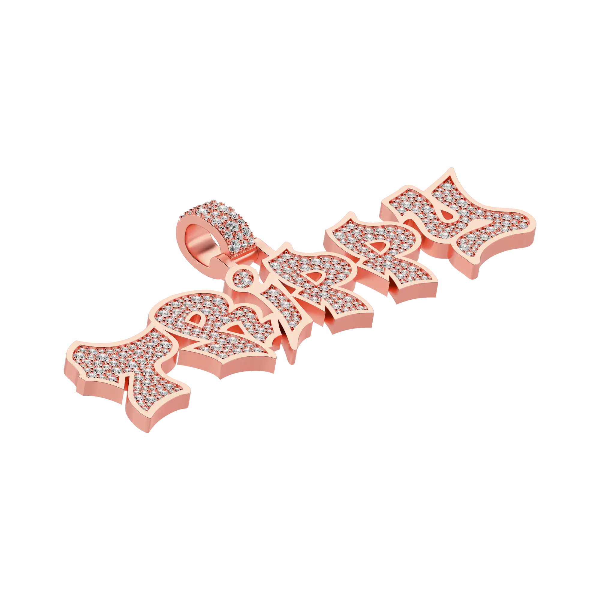 Custom Graffiti Font Letter Pendant - 20mm