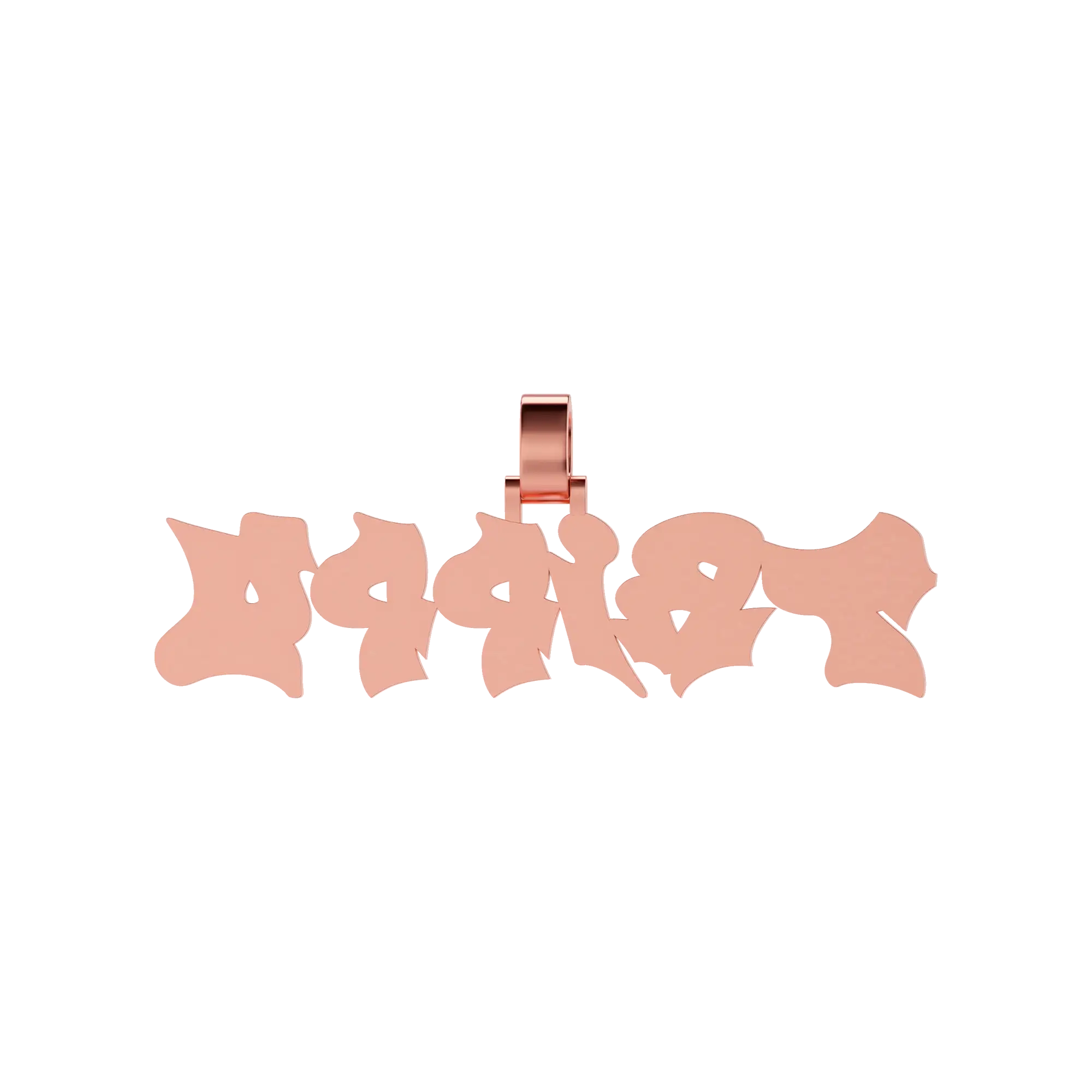 Custom Graffiti Font Letter Pendant - 20mm