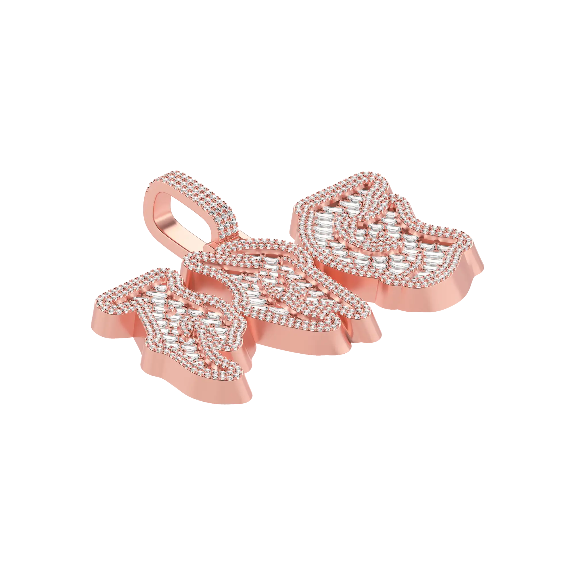 Custom Woven Set Letter Pendant