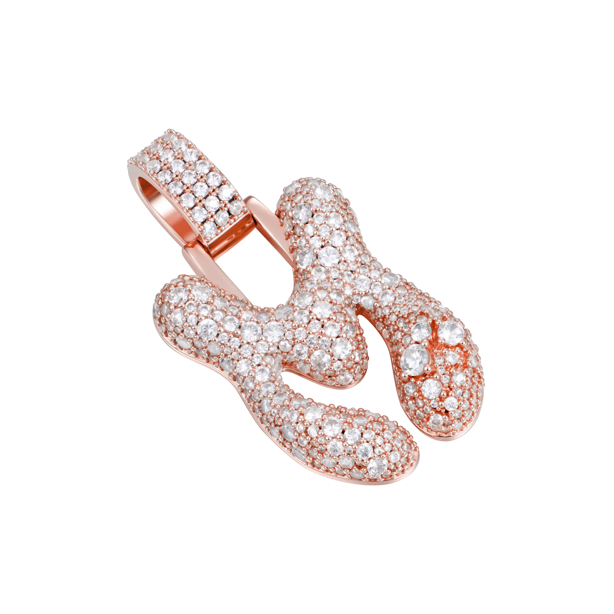 Custom Bubble Font Pendant - 30mm