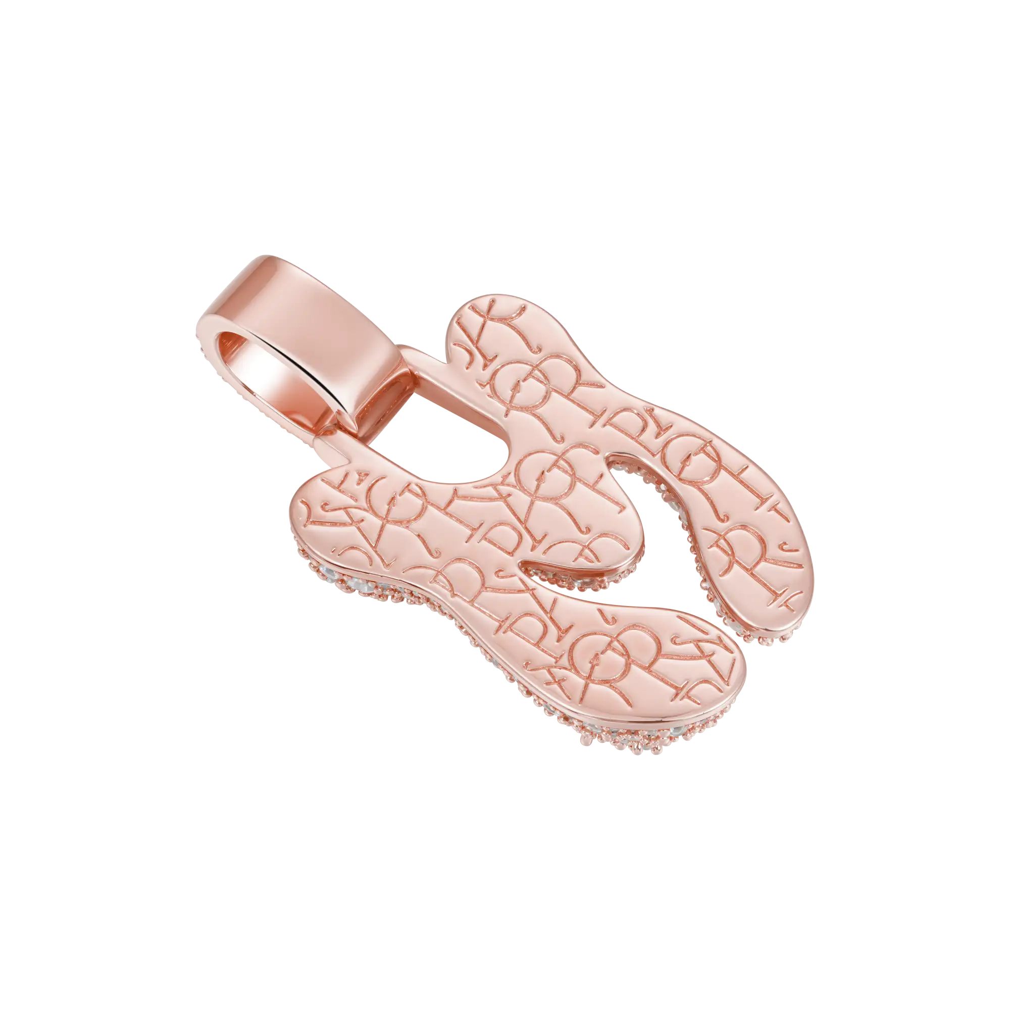 Custom Bubble Font Pendant - 30mm