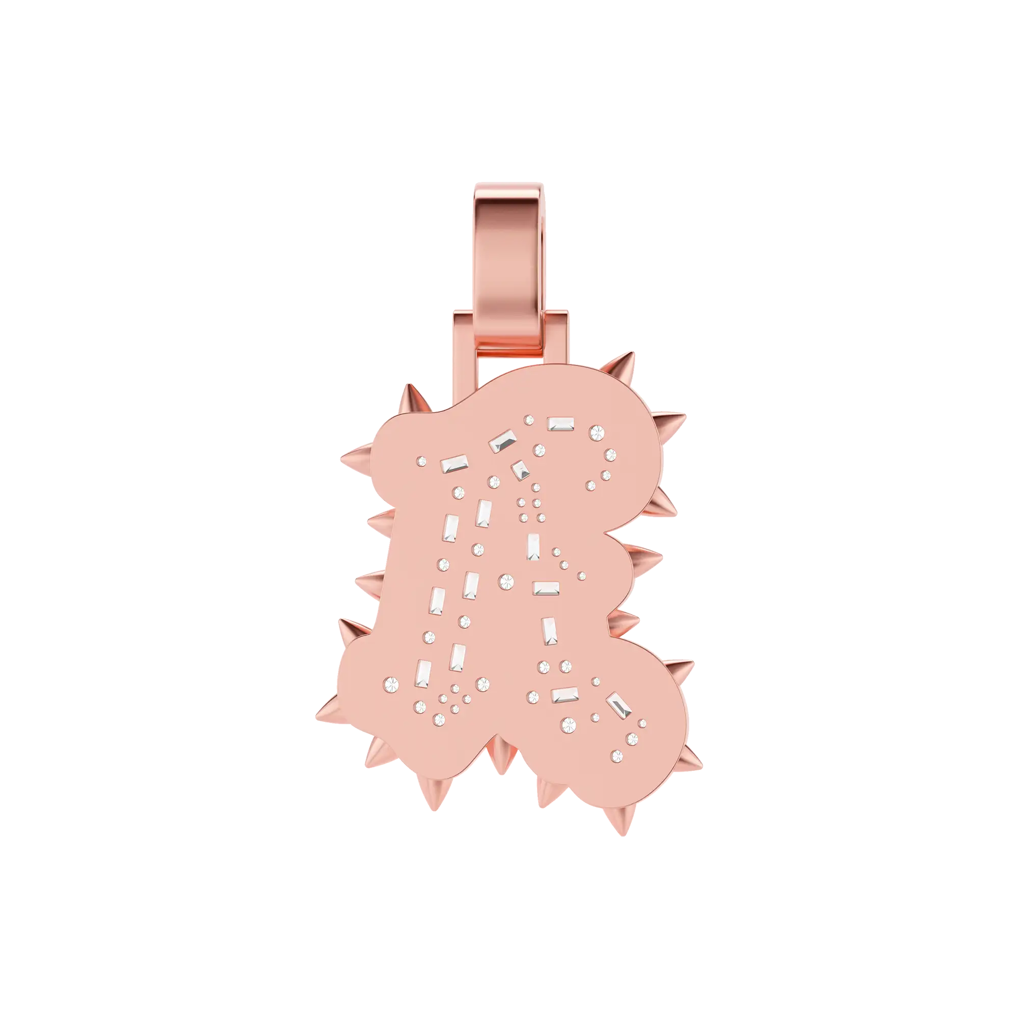 Custom Old English Willow Studded Font Pendant