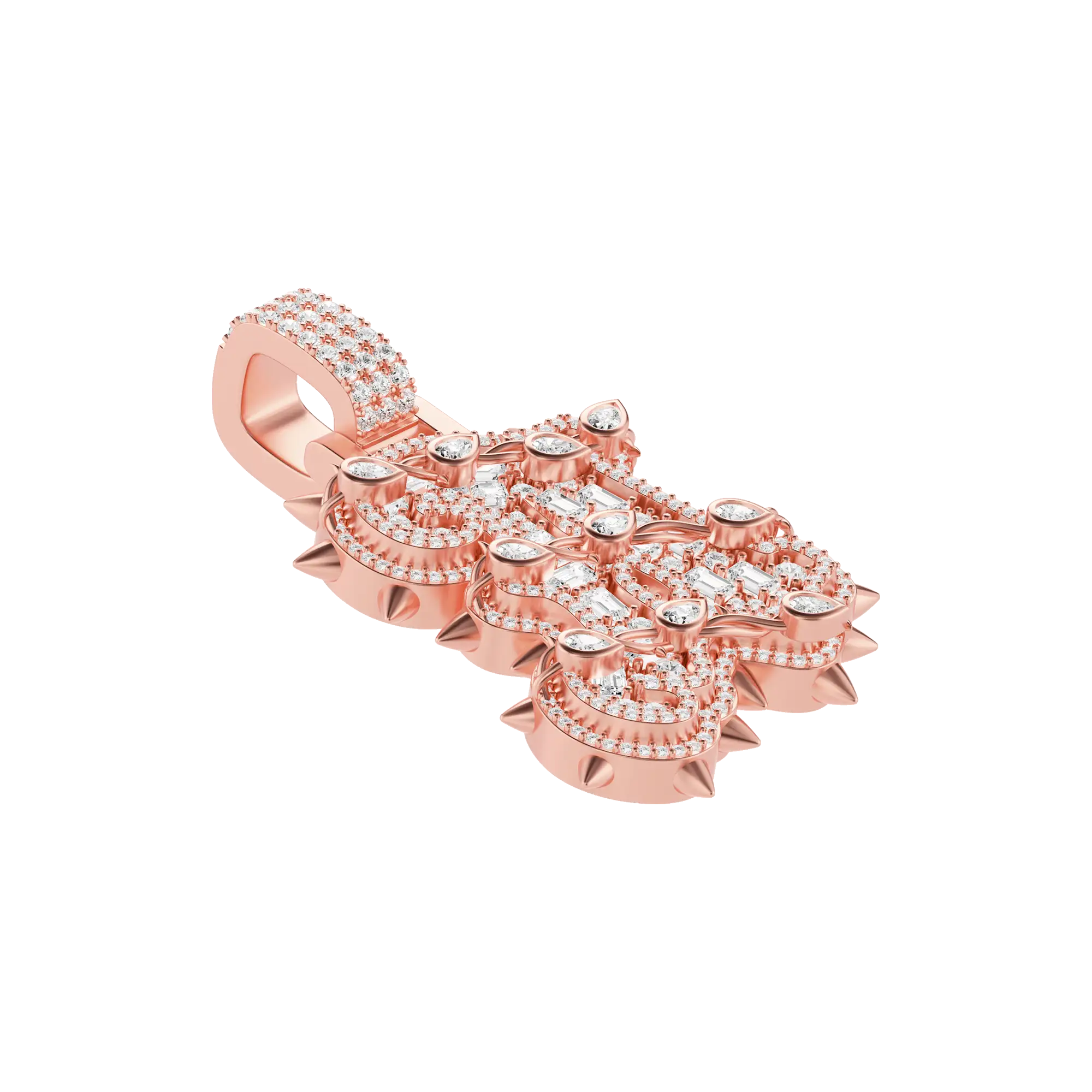 Custom Old English Willow Nail Thorn Font Pendant