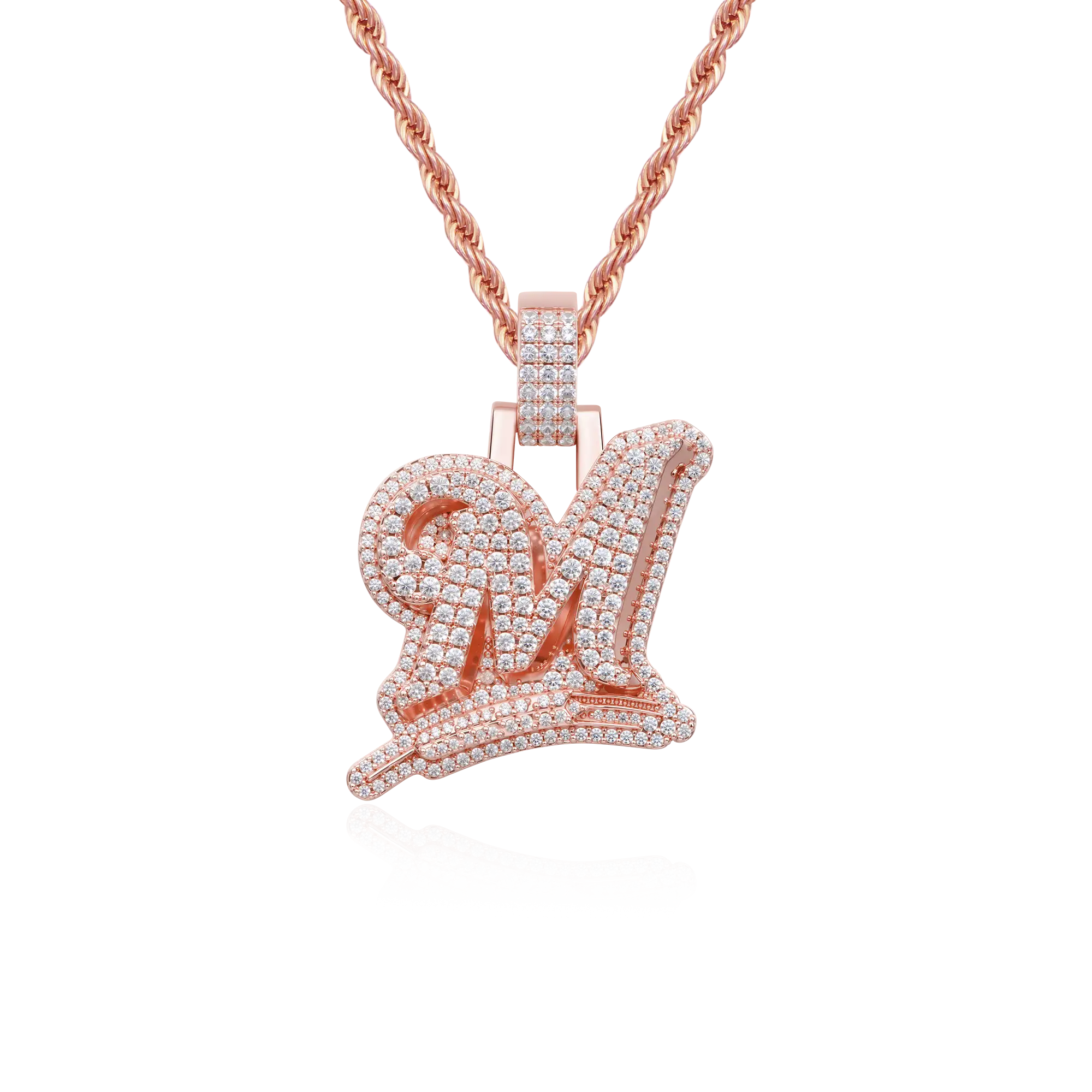 Custom Wheat Ears 3D Letter Pendant