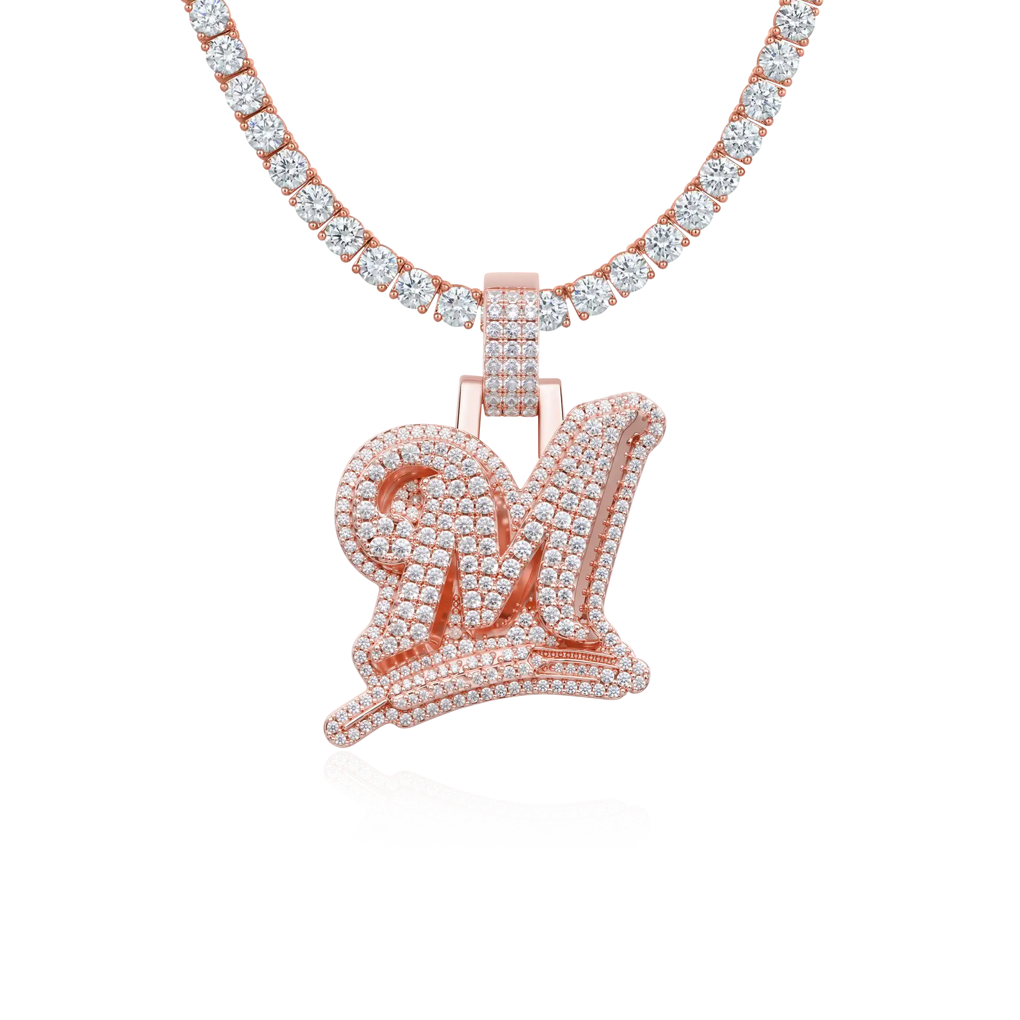 Custom Wheat Ears 3D Letter Pendant