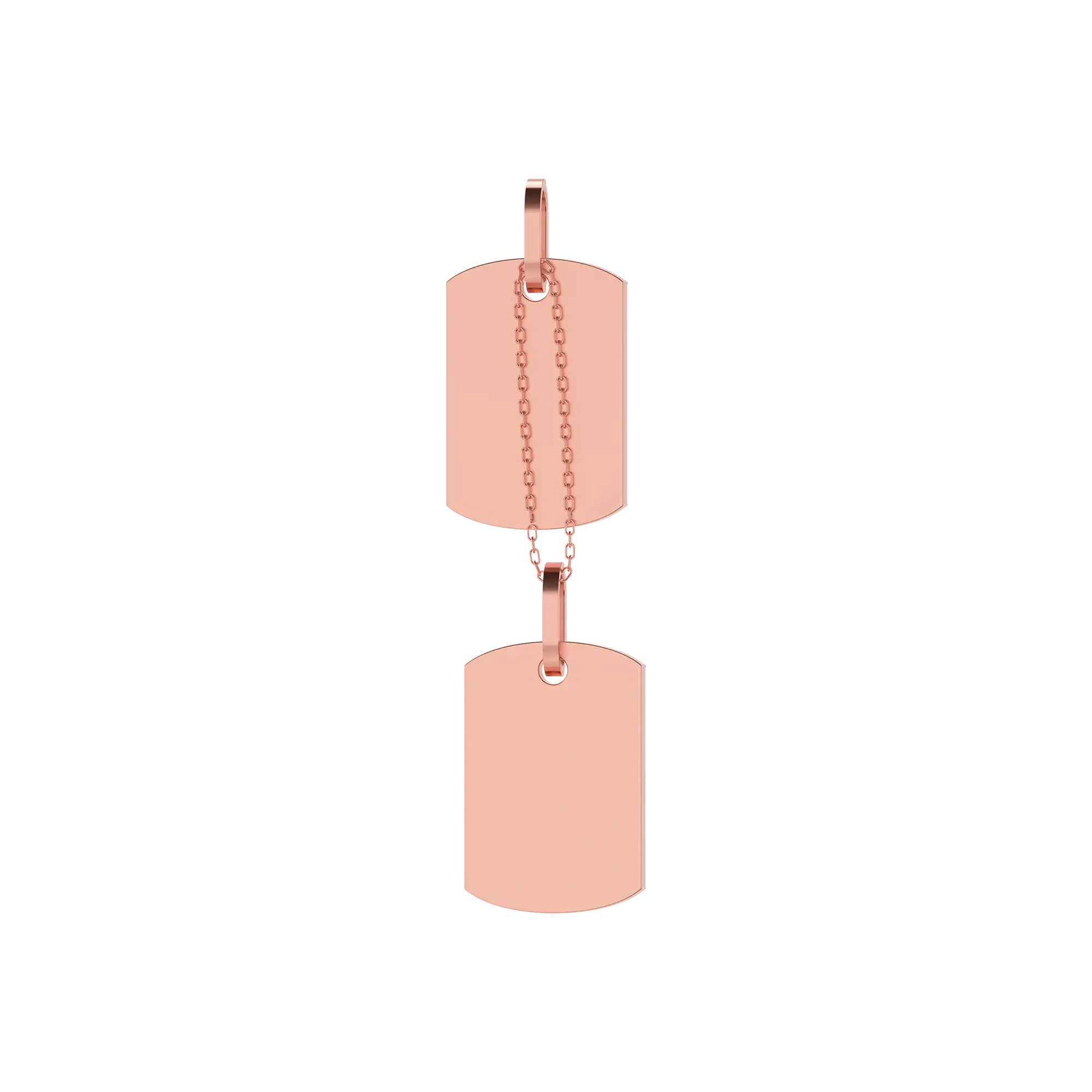 Custom Double Dog Tag Photo Frame Pendant