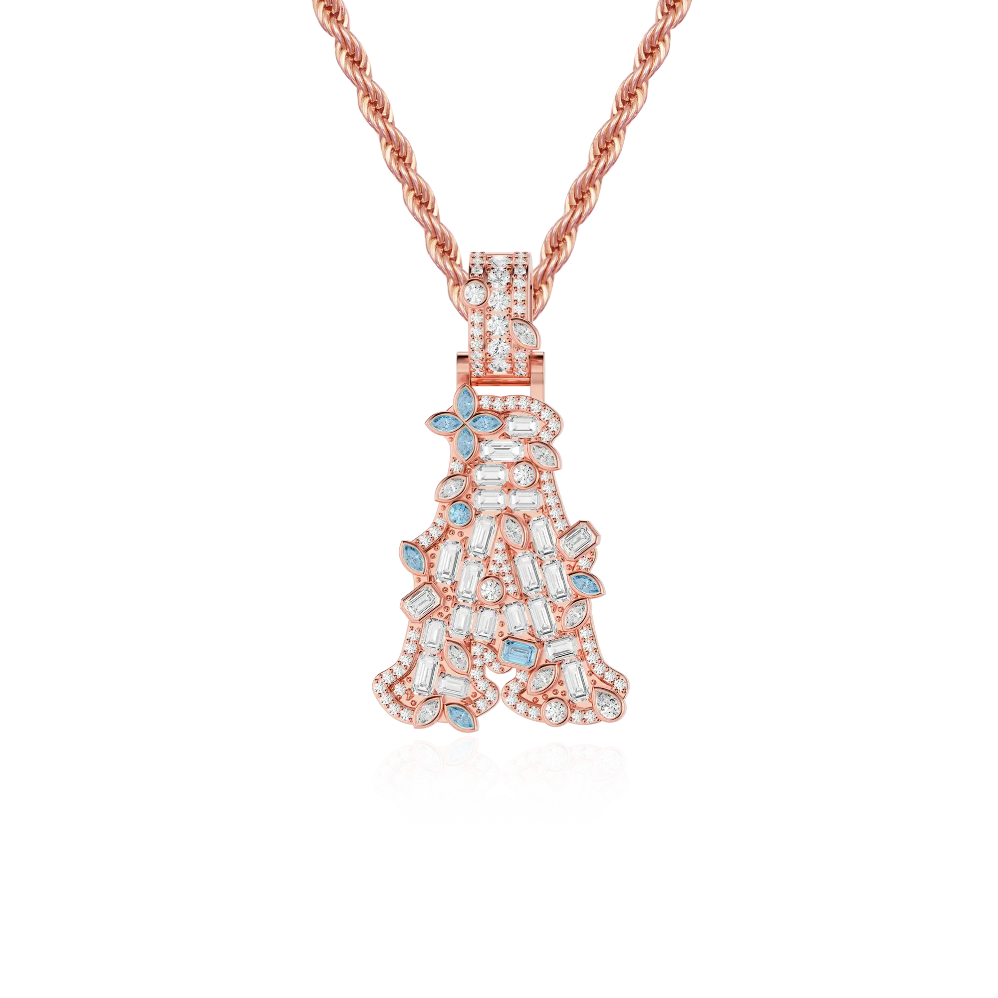 Custom Colored Bosox Font Pendant