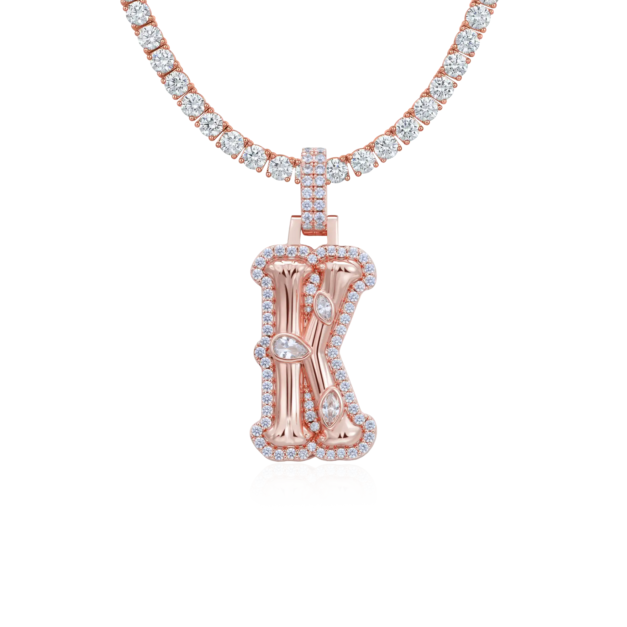 Custom Bone Font Pendant