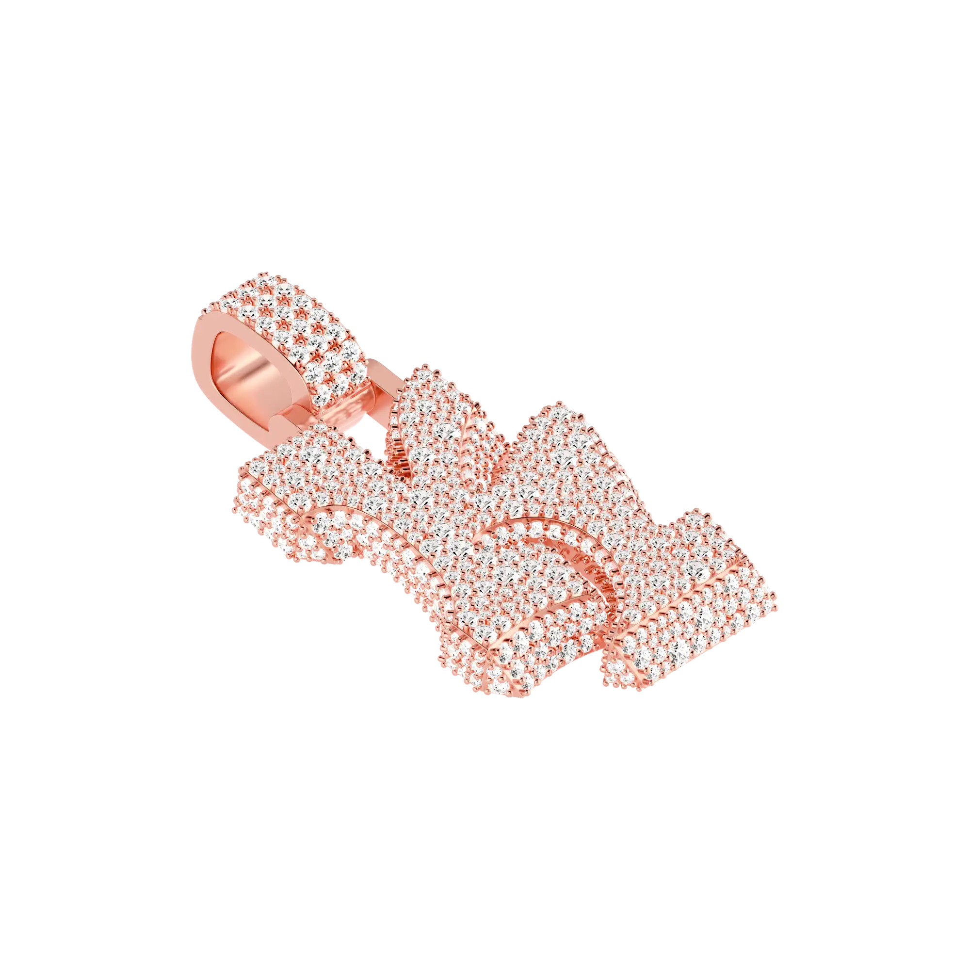 Custom Ice 3D Graffiti Font Pendant - 30mm