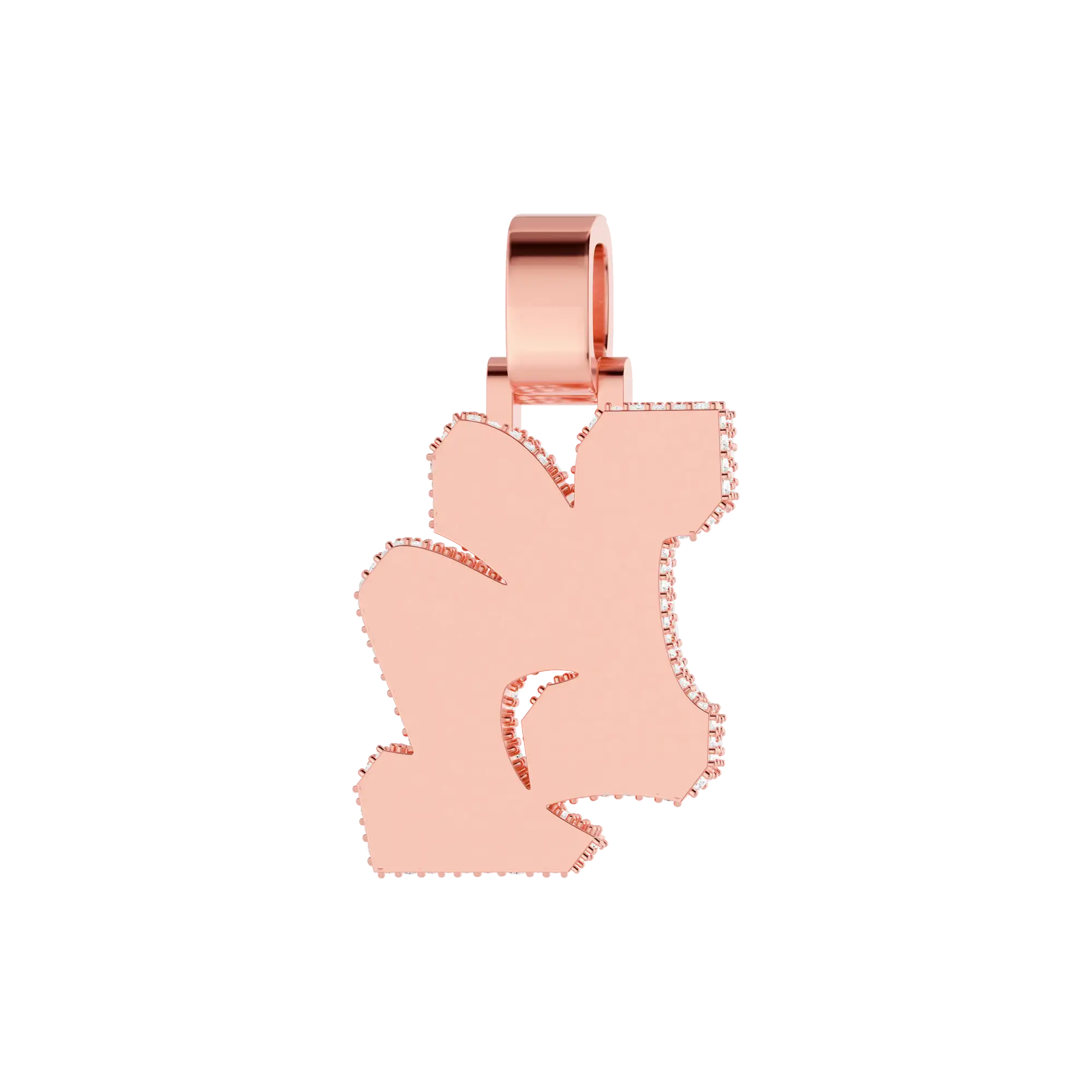 Custom Ice 3D Graffiti Font Pendant - 30mm