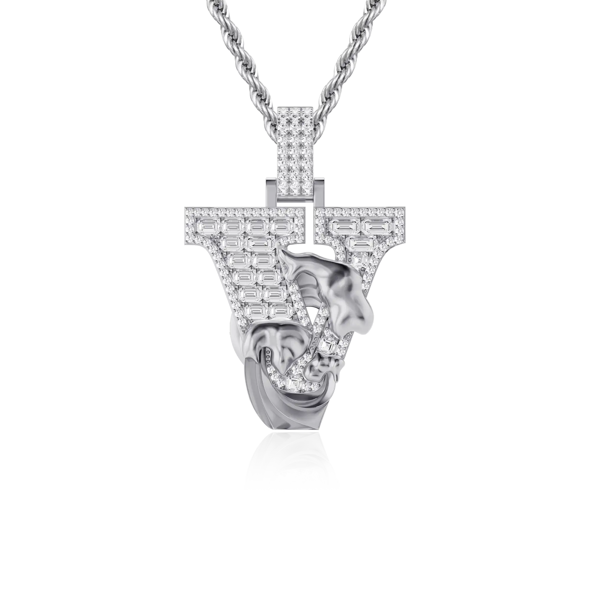 Custom Wave Font Pendant