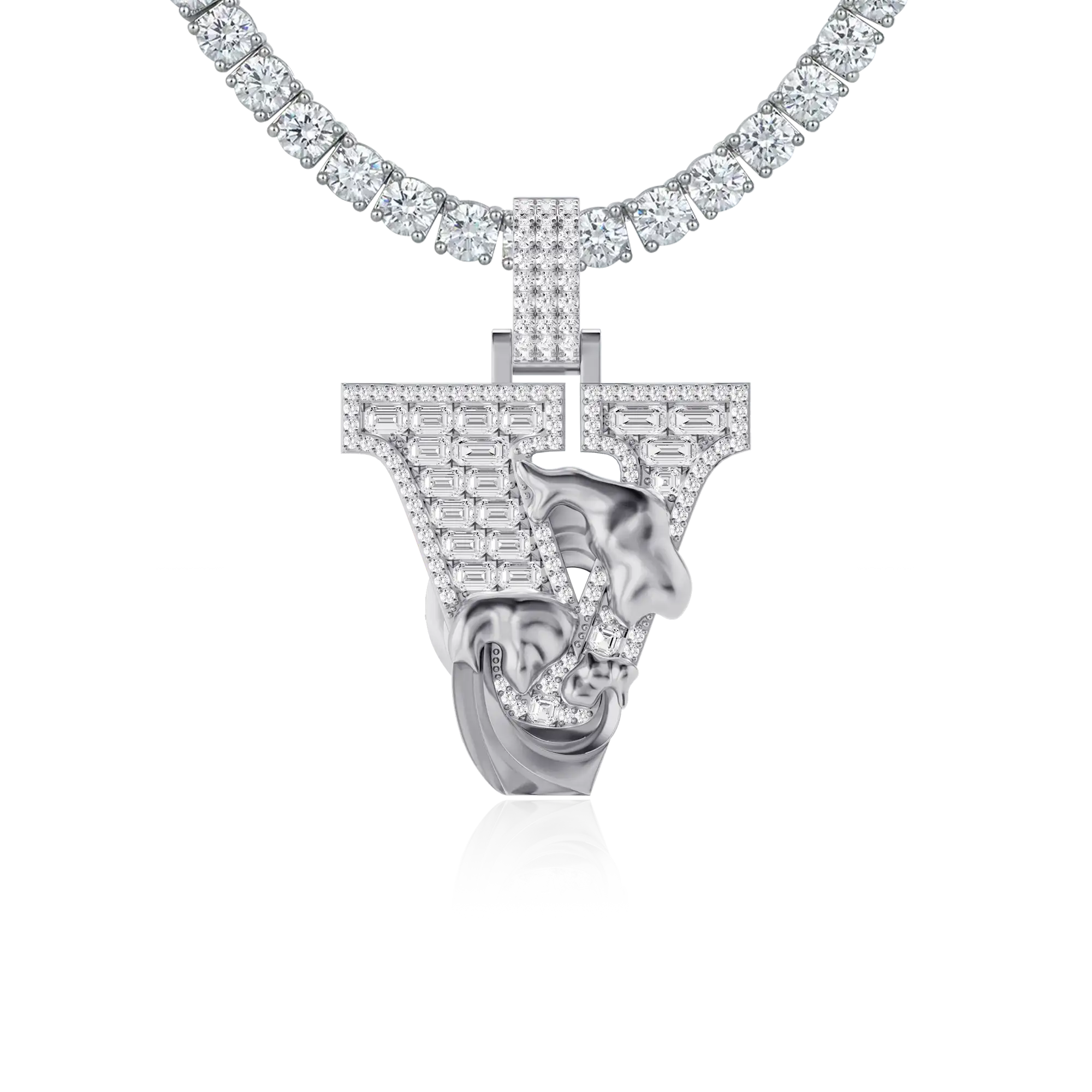 Custom Wave Font Pendant