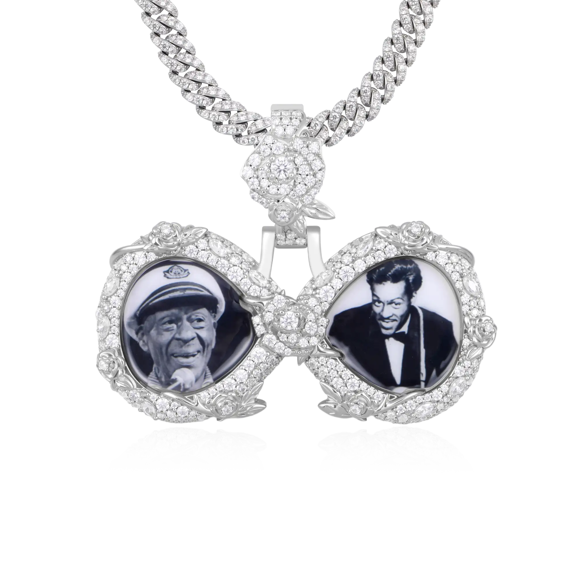 Custom Rose Infinity Frame Pendant-51mm