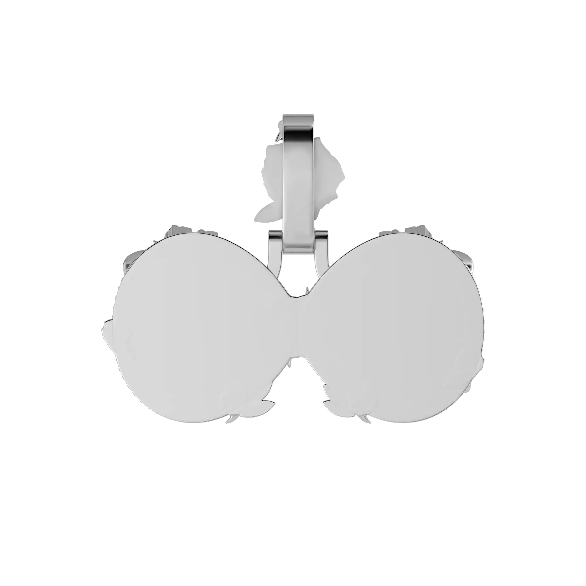 Custom Rose Infinity Frame Pendant-51mm