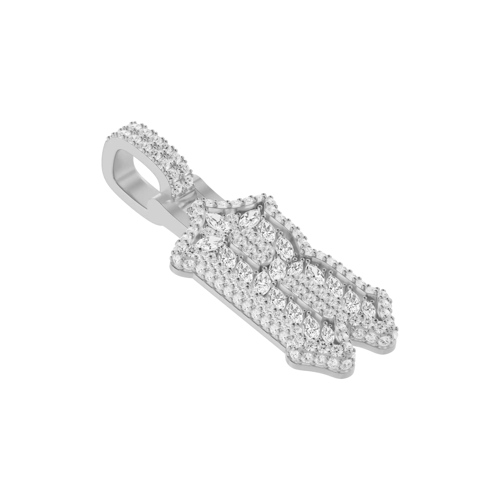 Custom Shaped Diamond Gothic Font Pendant-30mm