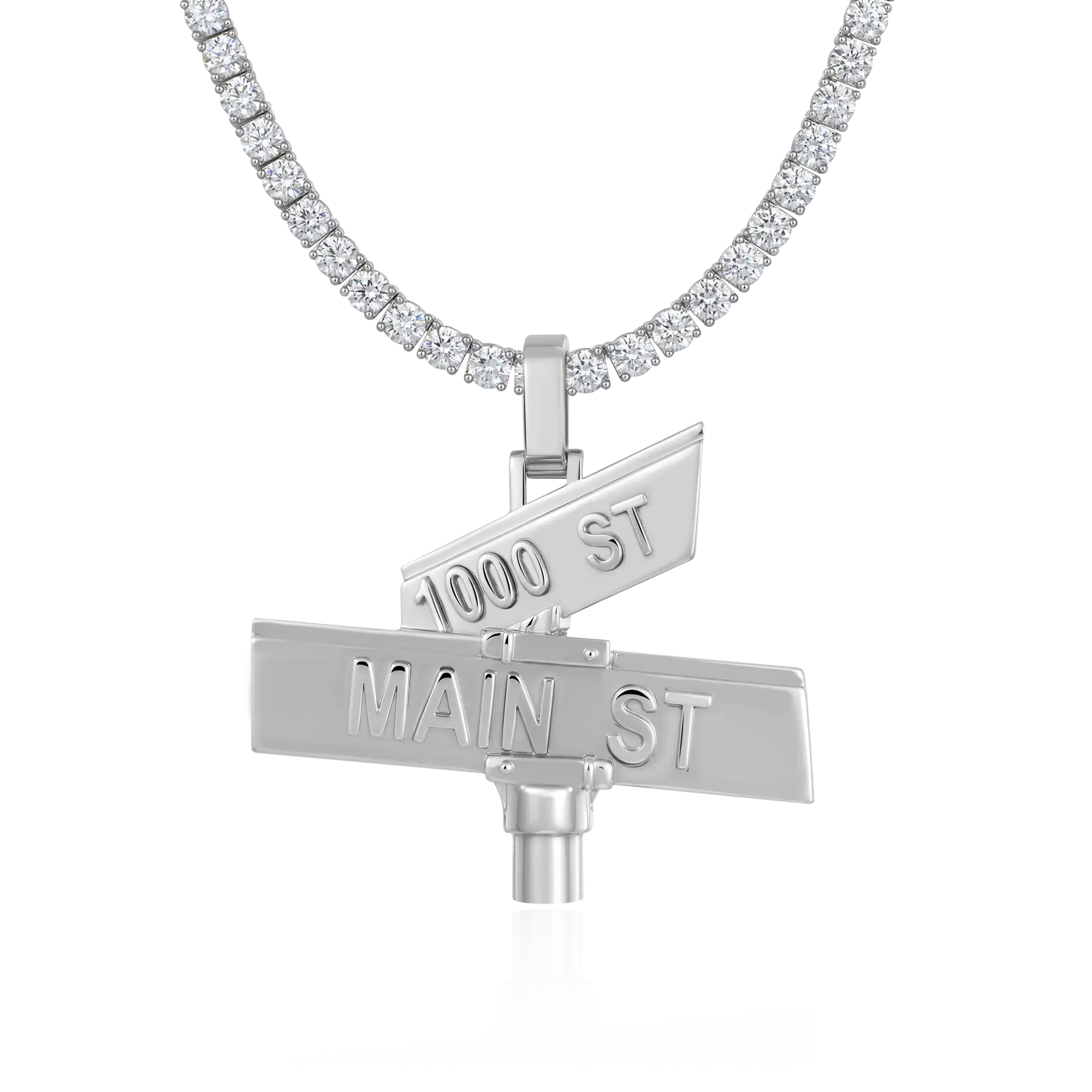 Custom Plain Street Sign Pendant
