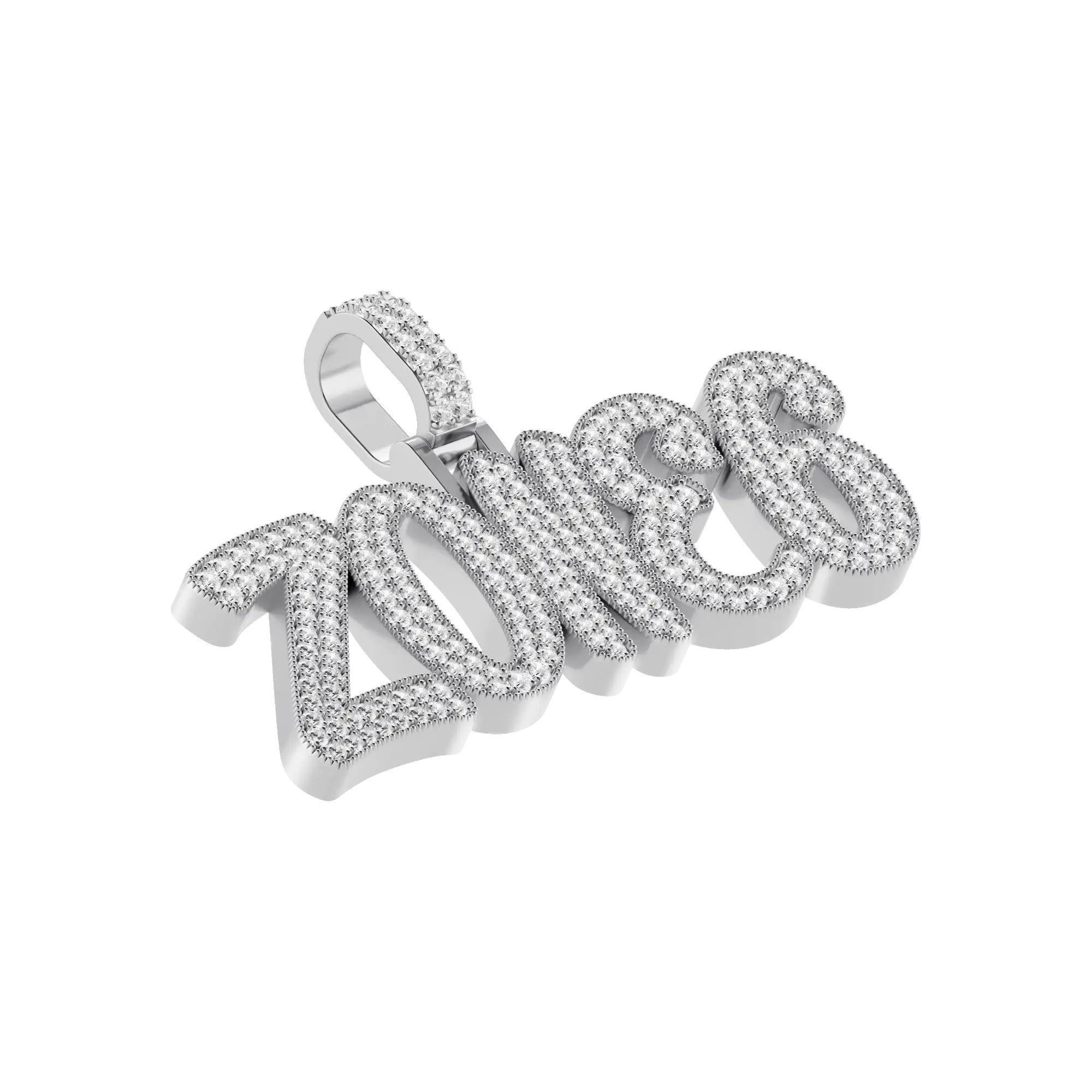 Custom Moissanite Romantic Font Letter/Number Name Pendant